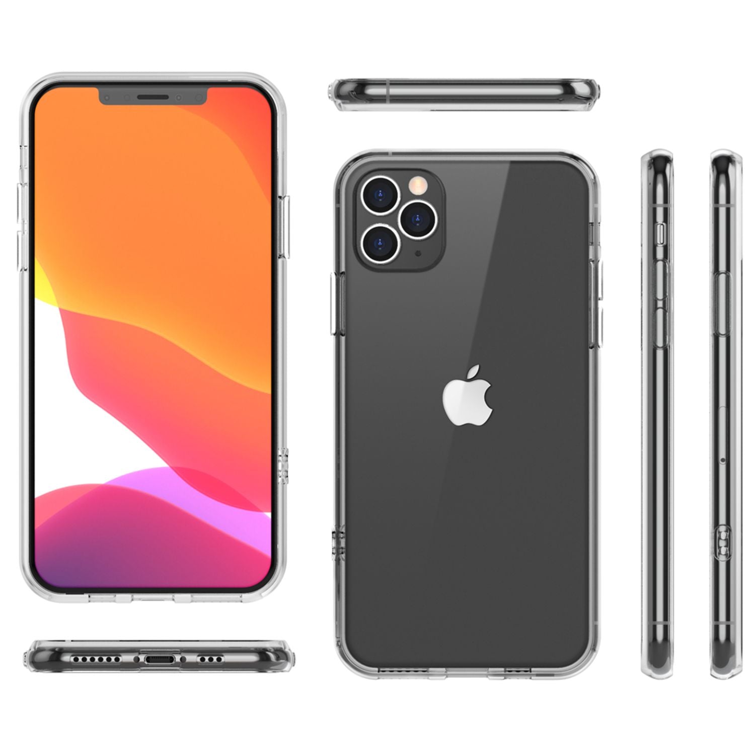 NALIA Hartglas Handy Hülle für iPhone 11 Pro, Durchsichtiges Hardcase Cover Etui Default Title NALIA Transparente Hülle