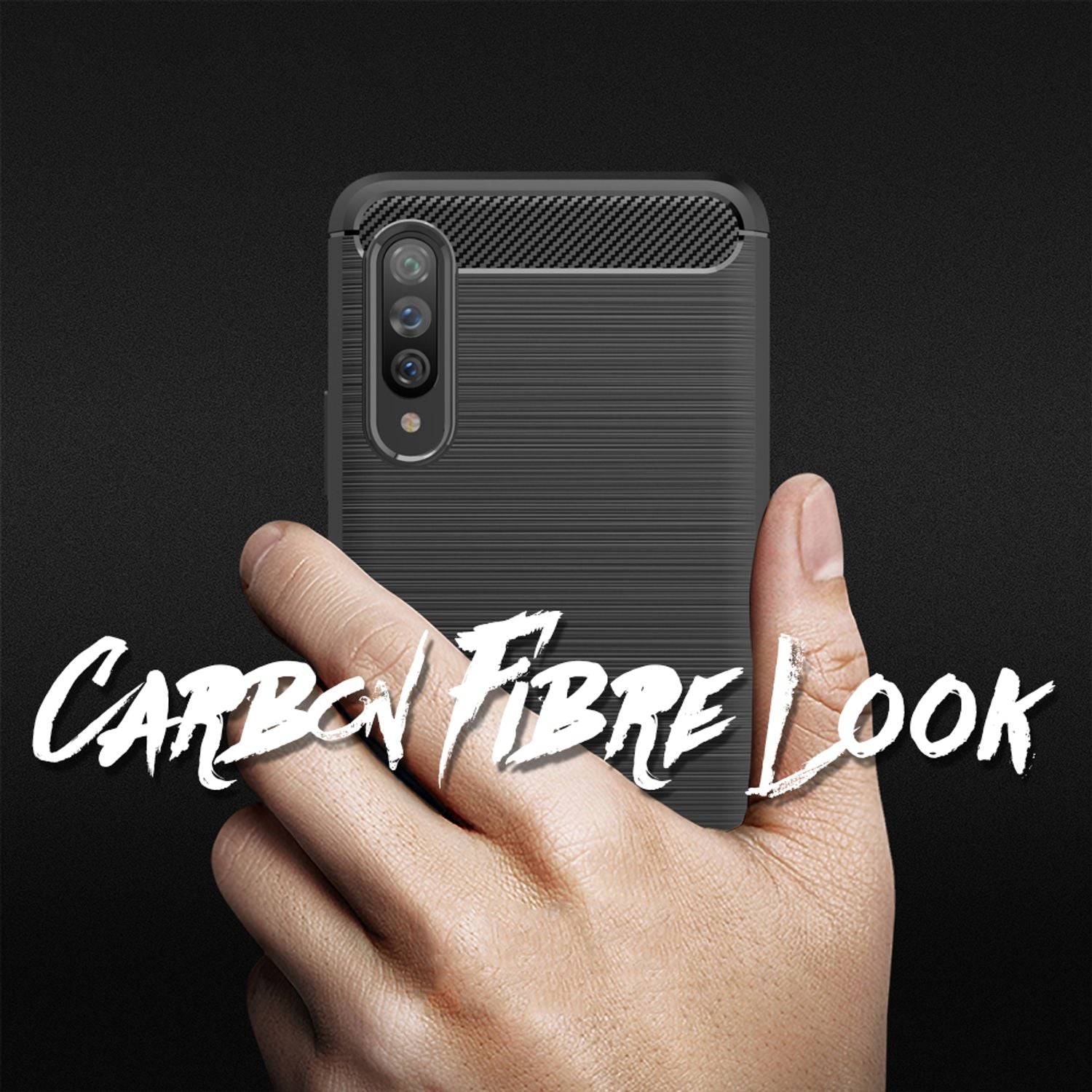 NALIA Design Case für Samsung Galaxy A90 5G Handyhülle, Karbon Stylische HandyHandyhülle Default Title NALIA Protective Hülle
