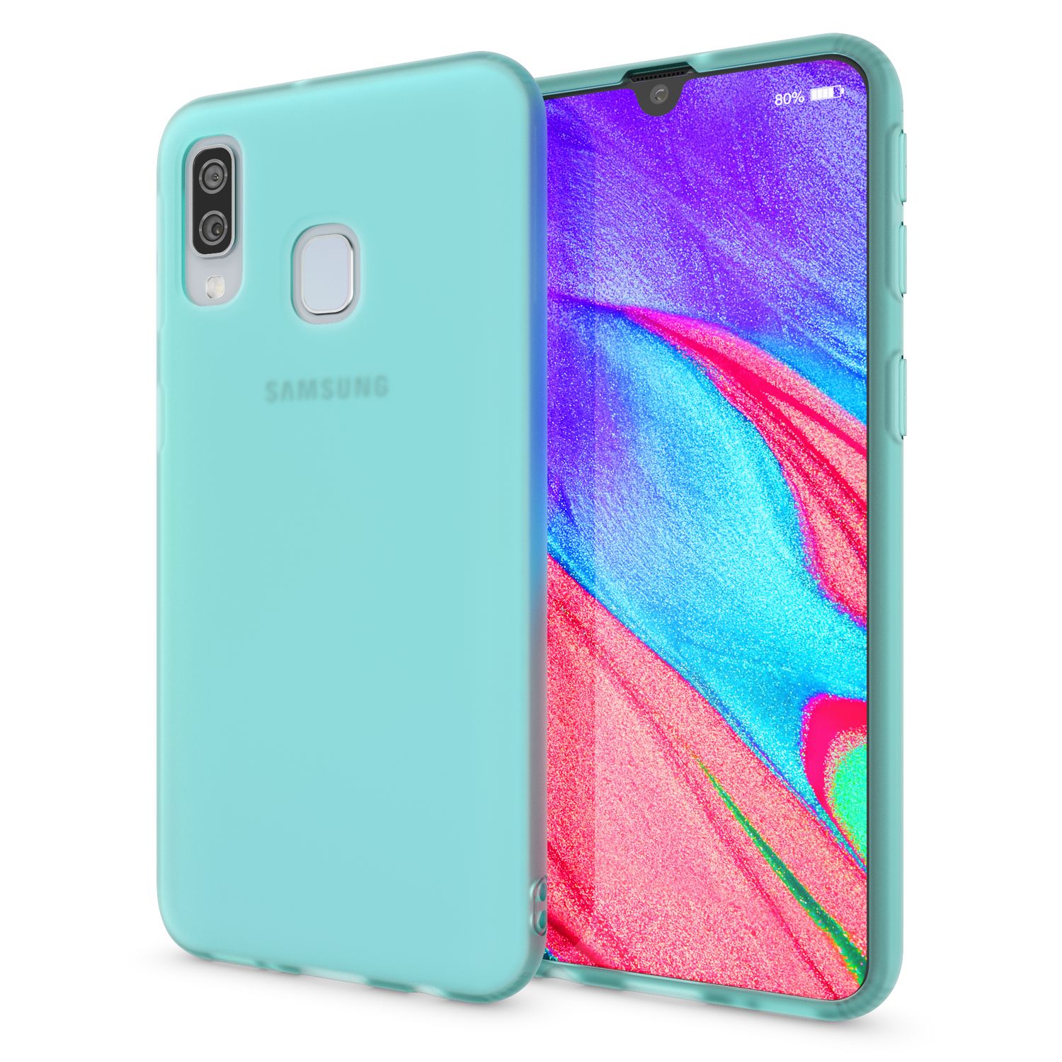 NALIA Handy Handyhülle für Samsung Galaxy A20e, Slim Schutz Tasche Case Bumper Etui Weiß NALIA