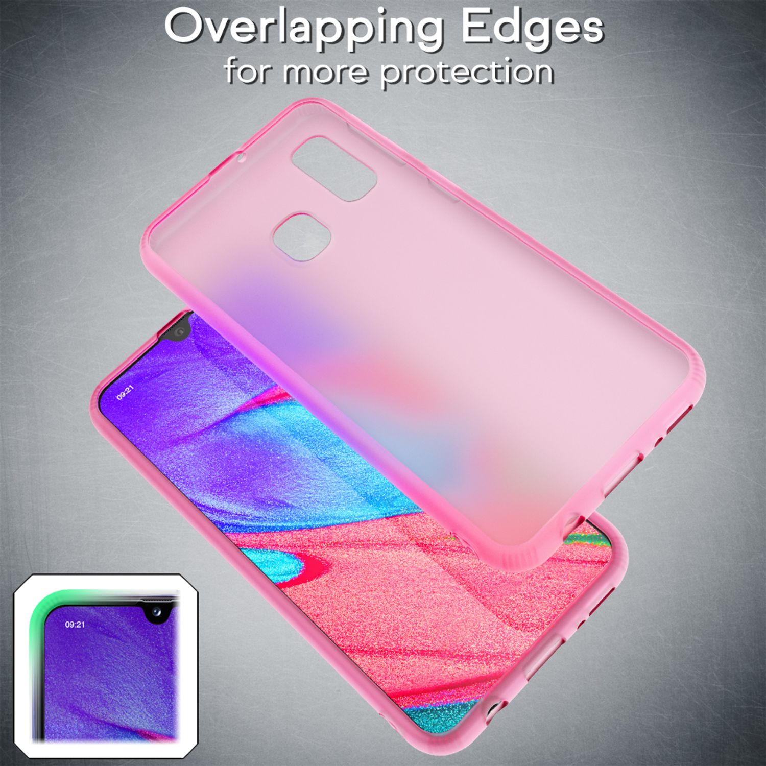 NALIA Handy Handyhülle für Samsung Galaxy A20e, Slim Schutz Tasche Case Bumper Etui Pink NALIA