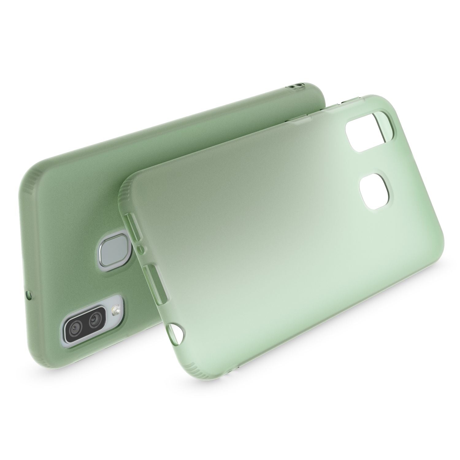 NALIA Handy Handyhülle für Samsung Galaxy A40, Slim Schutz Tasche Case Bumper Etui Dunkel-Grün NALIA