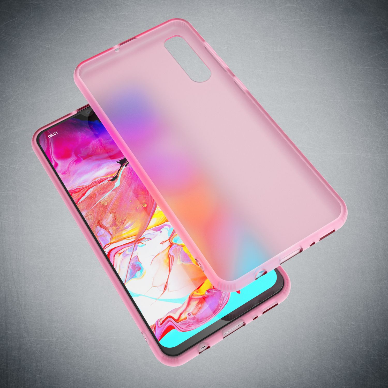 NALIA Handy Handyhülle für Samsung Galaxy A50, Slim Schutz Tasche Case Bumper Etui Pink NALIA