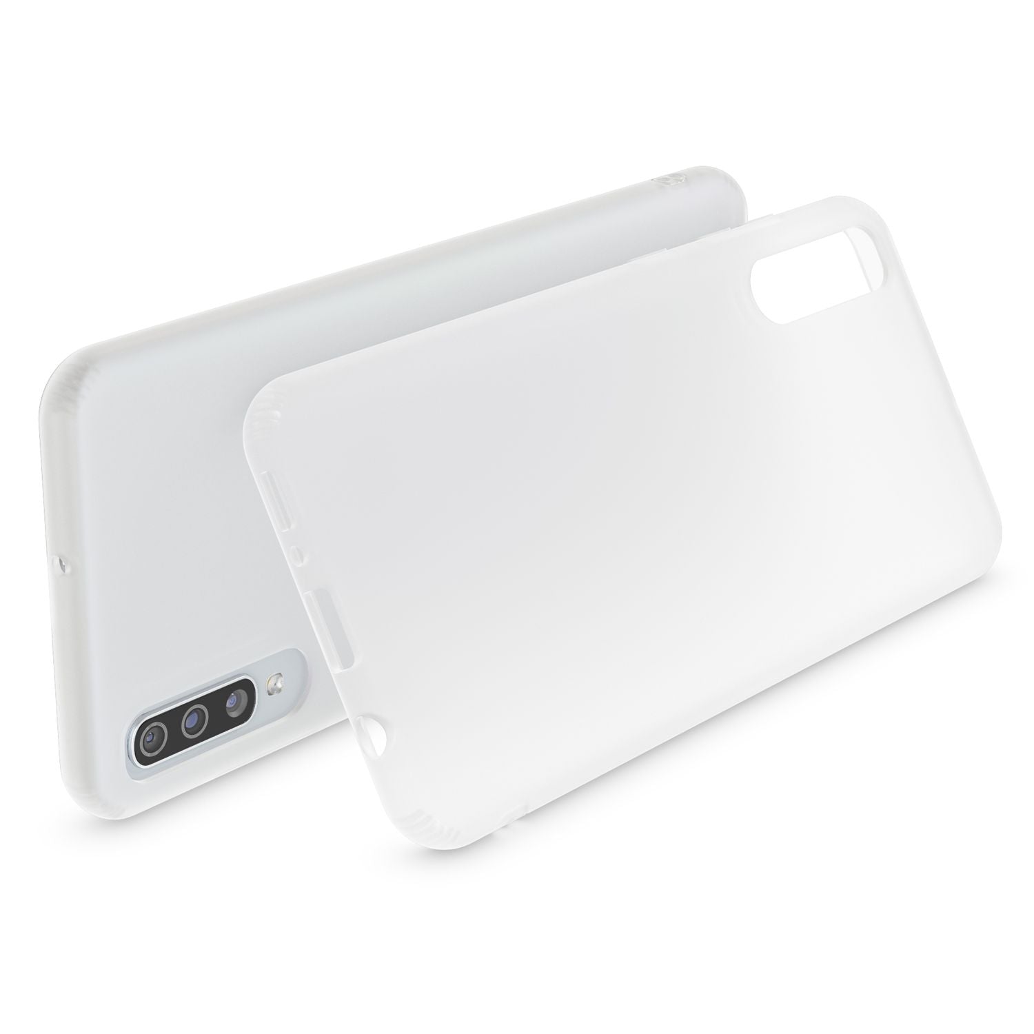 NALIA Handy Handyhülle für Samsung Galaxy A70, Slim Schutz Tasche Case Bumper Etui Weiß NALIA