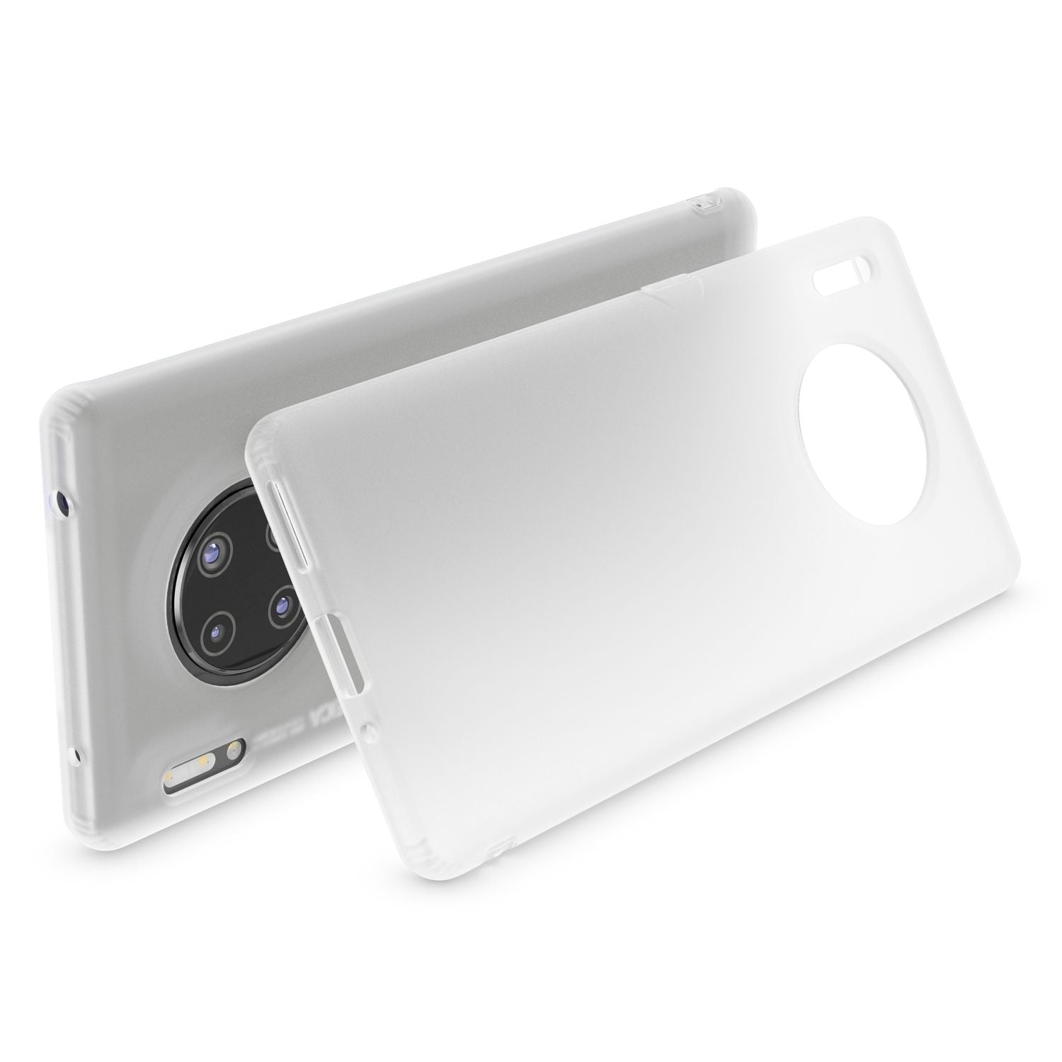 NALIA Handy Handyhülle für Huawei Mate 30 Pro, Slim Schutz Tasche Case Bumper Etui Weiß NALIA SlimFit Hülle