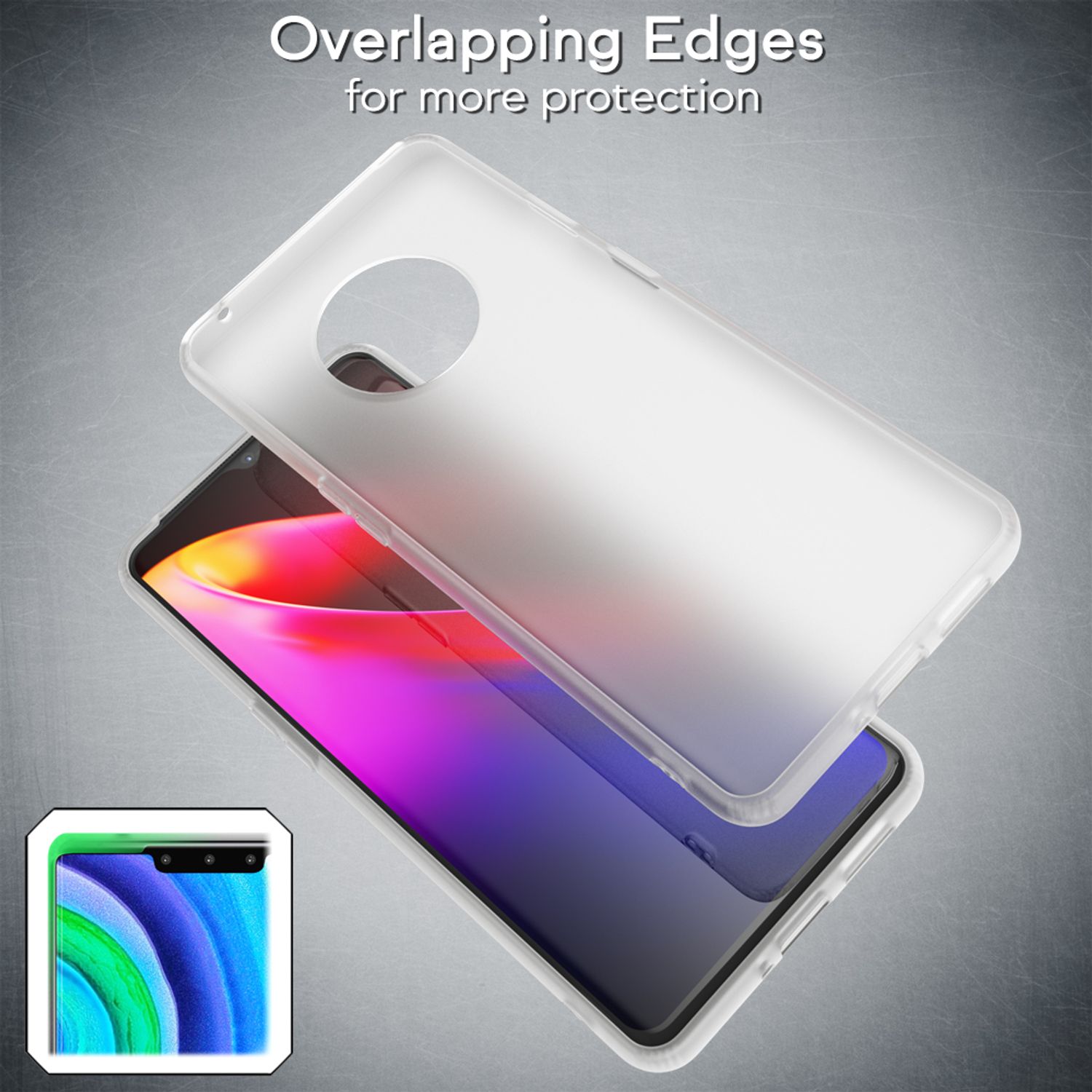 NALIA Handy Handyhülle für Huawei Mate 30 Pro, Slim Schutz Tasche Case Bumper Etui Weiß NALIA SlimFit Hülle