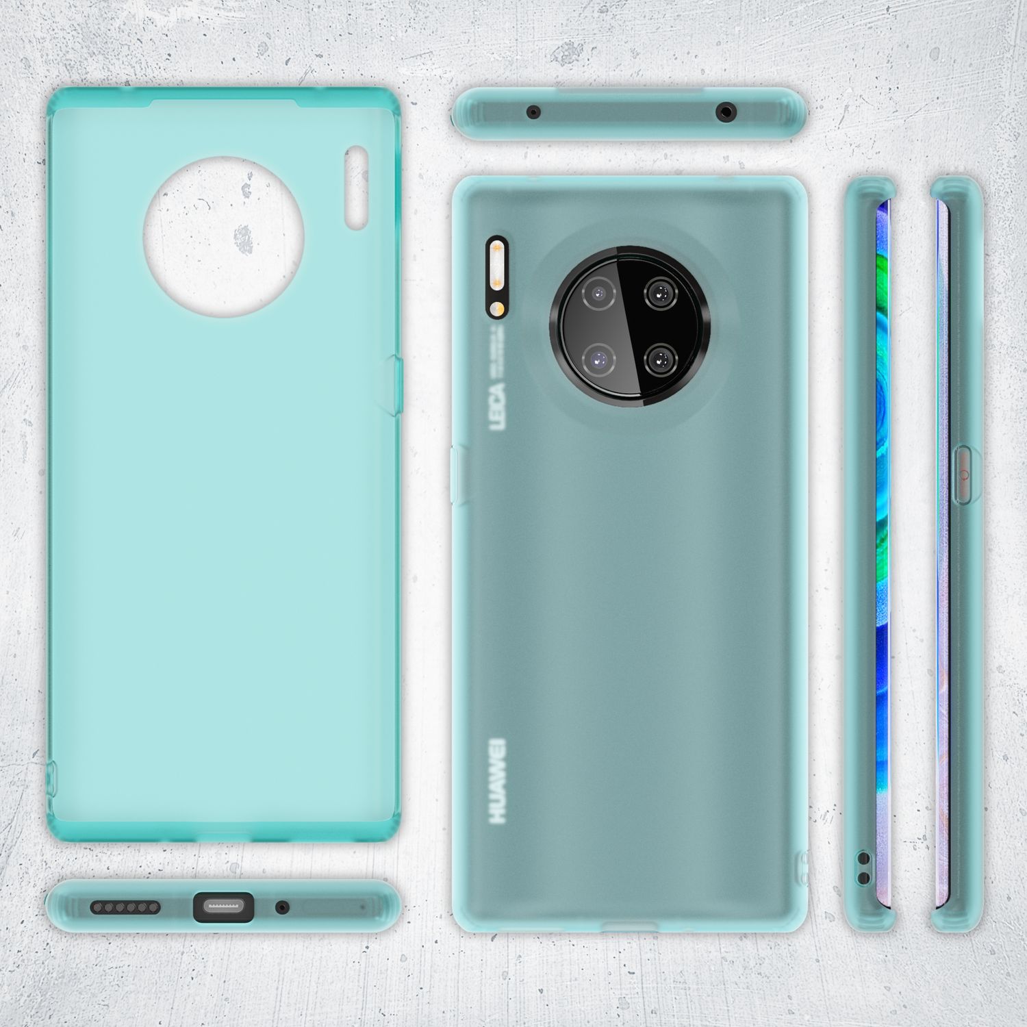 NALIA Handy Handyhülle für Huawei Mate 30 Pro, Slim Schutz Tasche Case Bumper Etui Weiß NALIA SlimFit Hülle