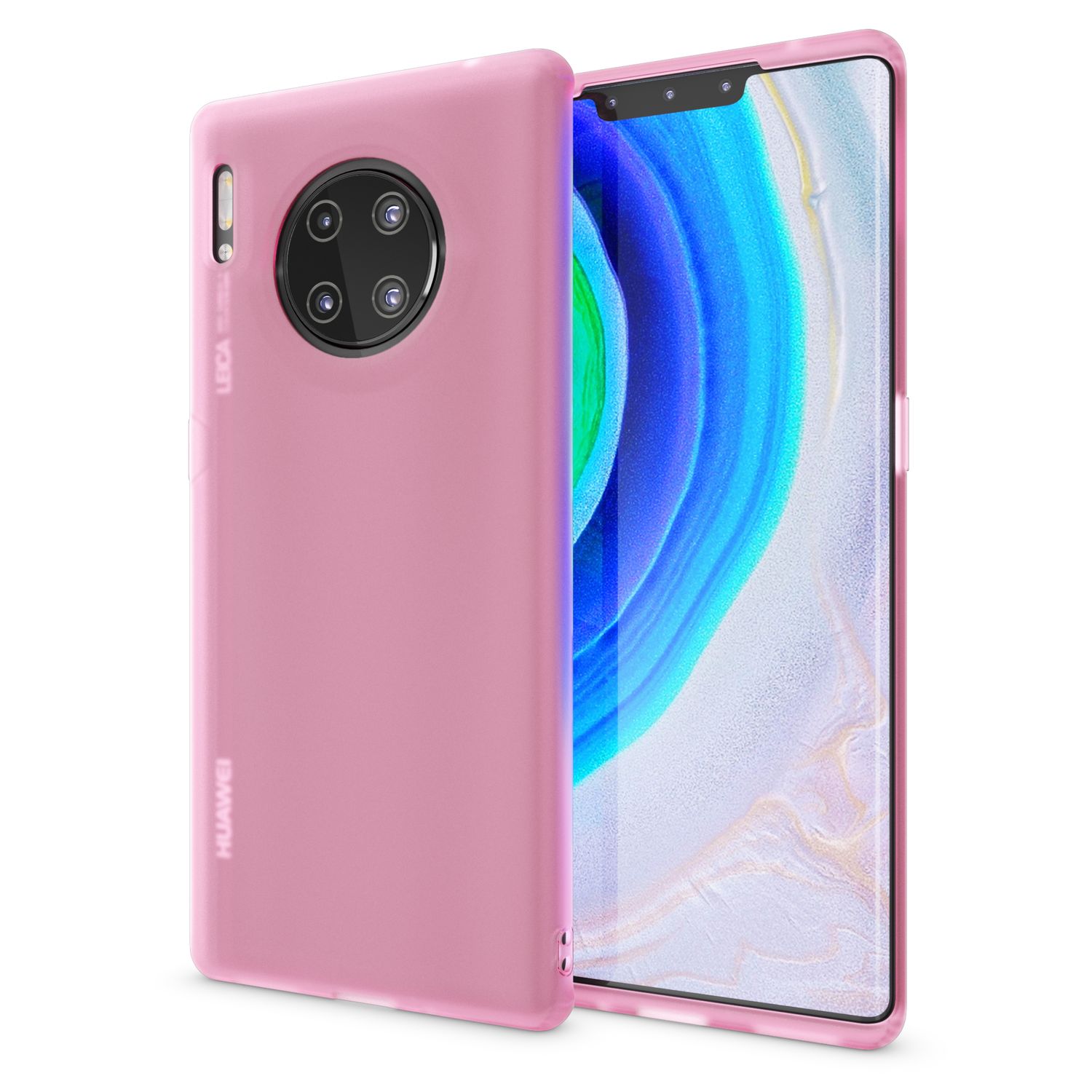 NALIA Handy Handyhülle für Huawei Mate 30 Pro, Slim Schutz Tasche Case Bumper Etui Pink NALIA SlimFit Hülle