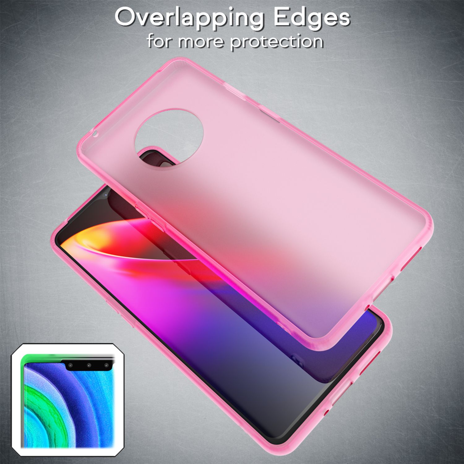 NALIA Handy Handyhülle für Huawei Mate 30 Pro, Slim Schutz Tasche Case Bumper Etui Pink NALIA SlimFit Hülle
