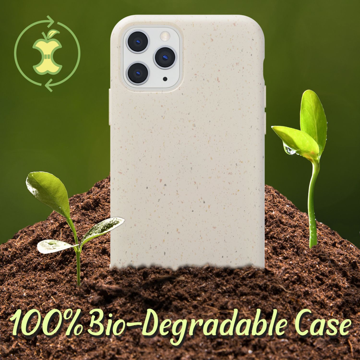 NALIA Bio Handy Hülle für iPhone 11 Pro Max, Nachhaltig Abbaubar Öko Case Cover