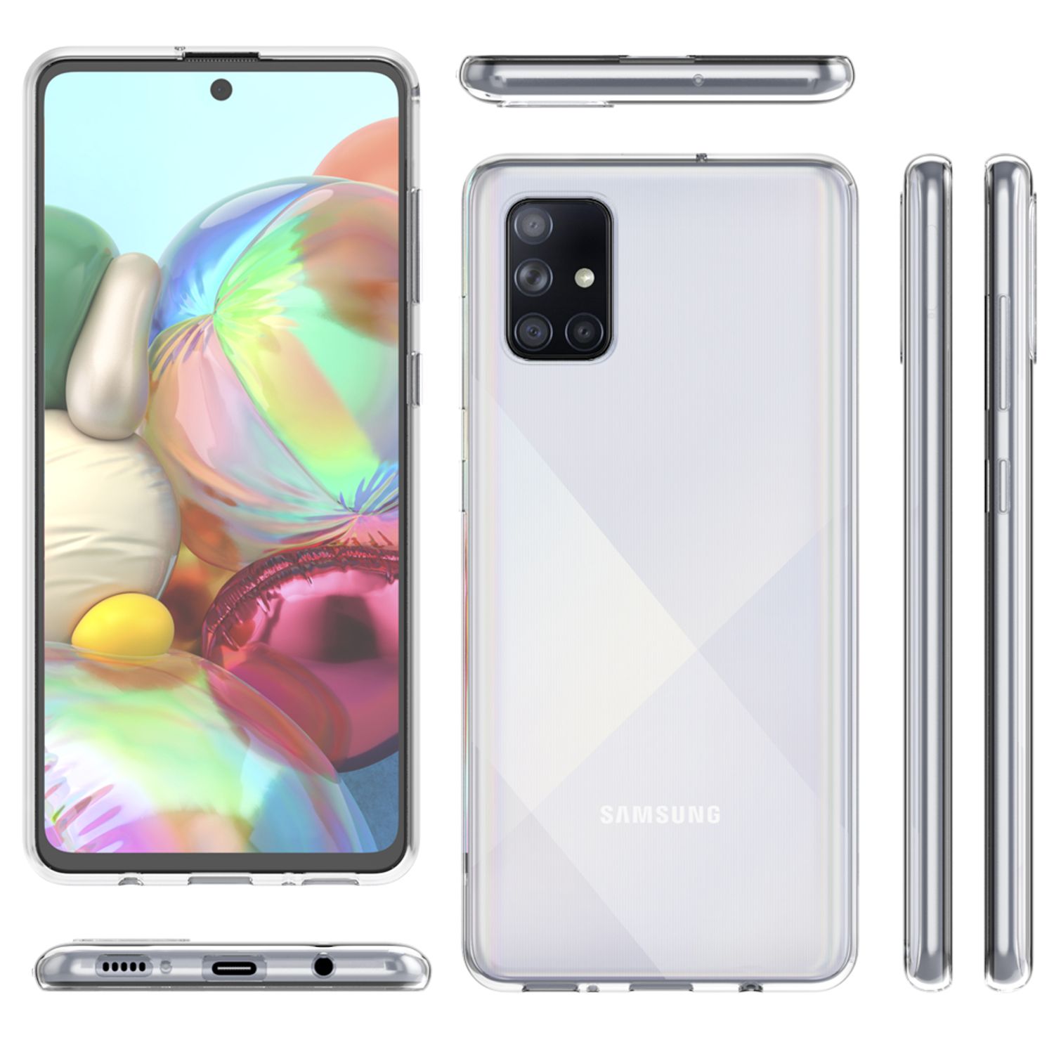 NALIA Handyhülle für Samsung Galaxy A51 Hülle, Durchsichtige Silikon Schutzhülle Default Title NALIA Transparente Hülle