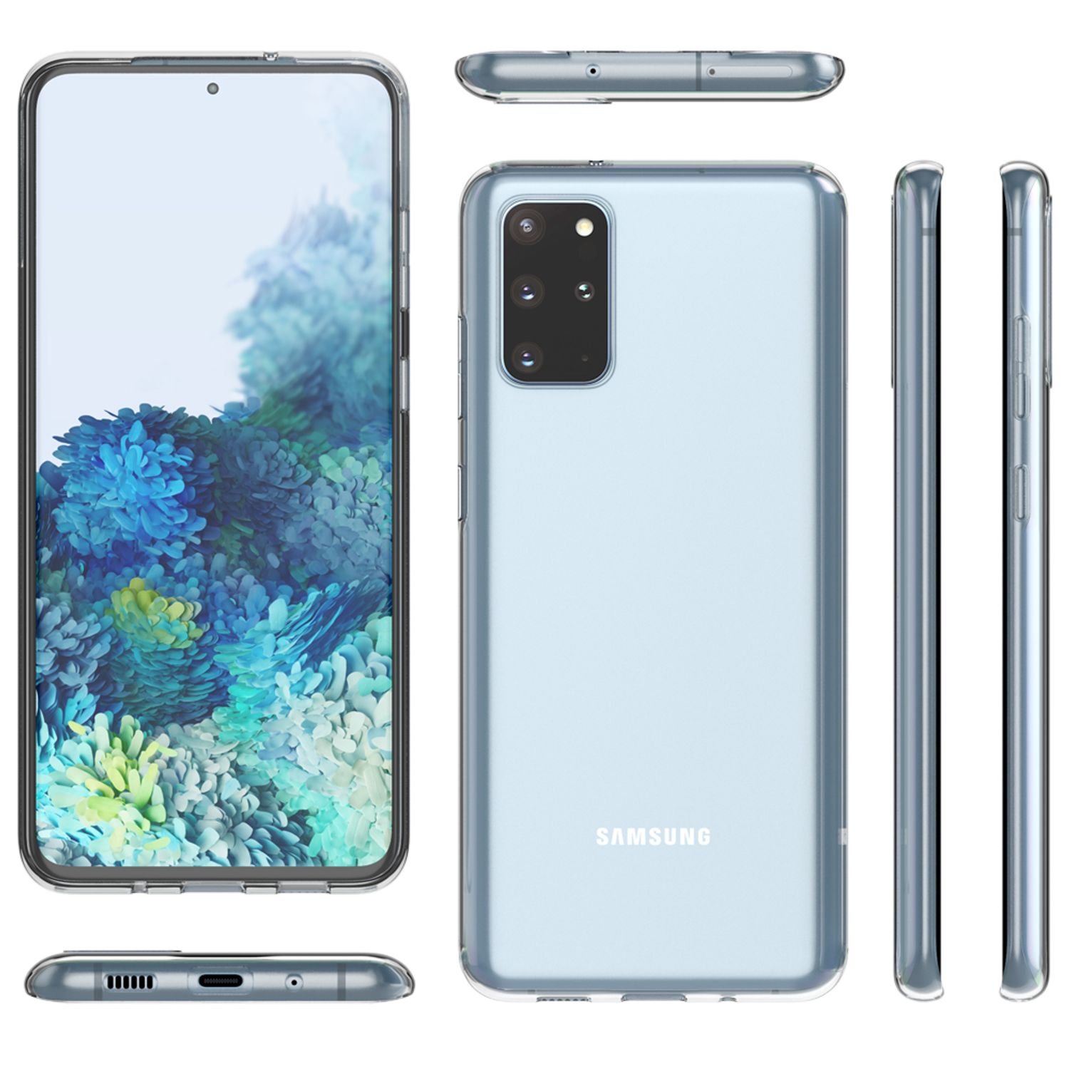 NALIA Handy Hülle für Samsung Galaxy S20 Plus, Silikon Schutz Case Cover Tasche Default Title NALIA Transparente Hülle