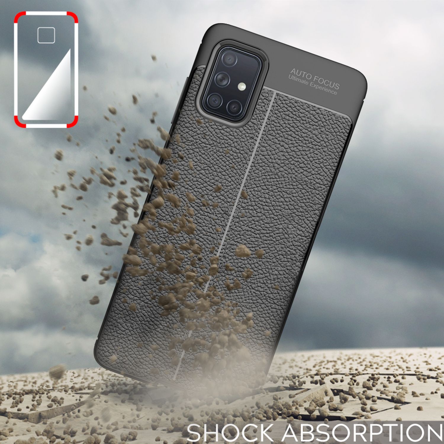 NALIA Design Case für Samsung Galaxy A51 Hülle, Leder Optik Stylische Handyhülle Default Title NALIA