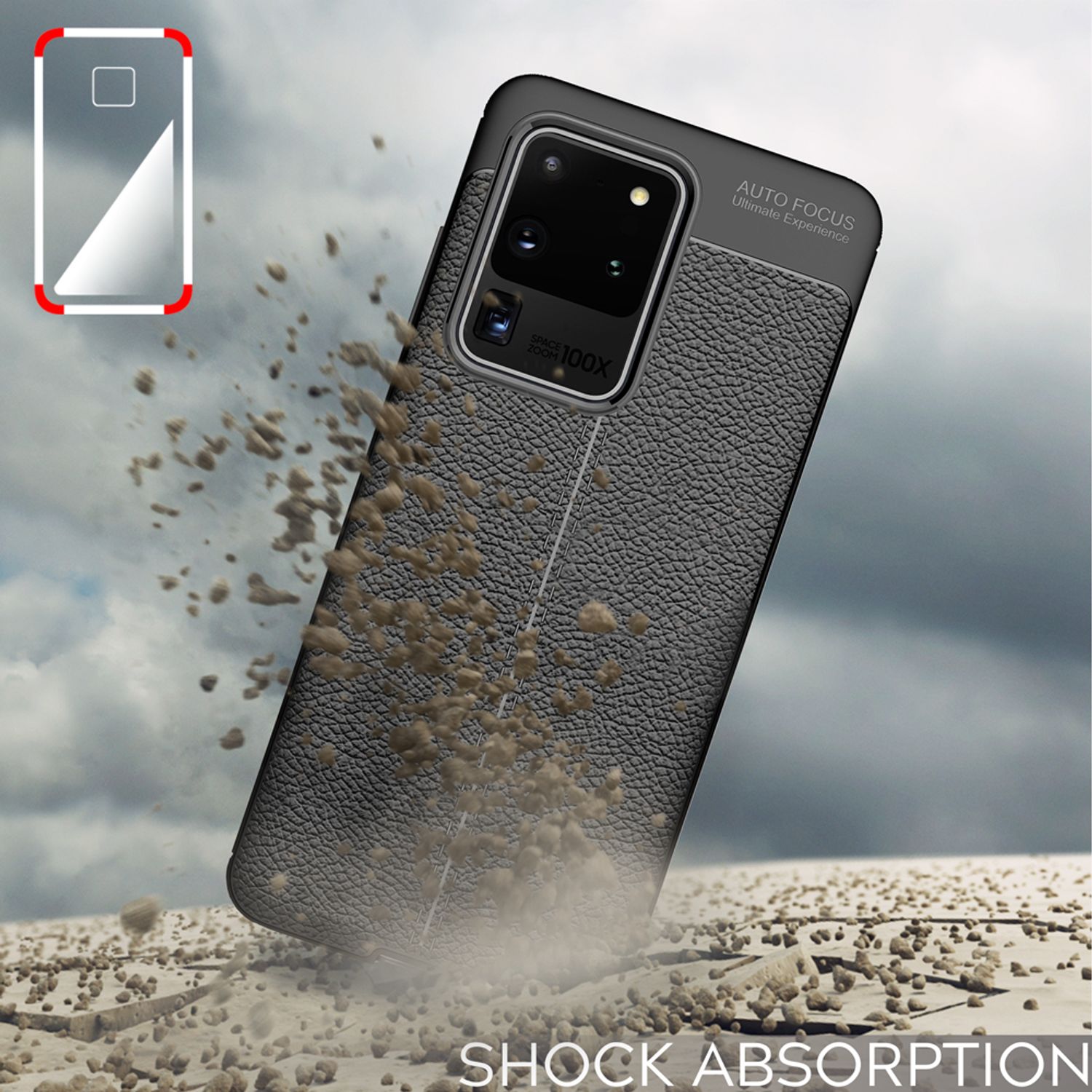 NALIA Handyhülle für Samsung Galaxy S20 Ultra, Leder Optik Handy Hülle Tasche Default Title NALIA Protective Hülle