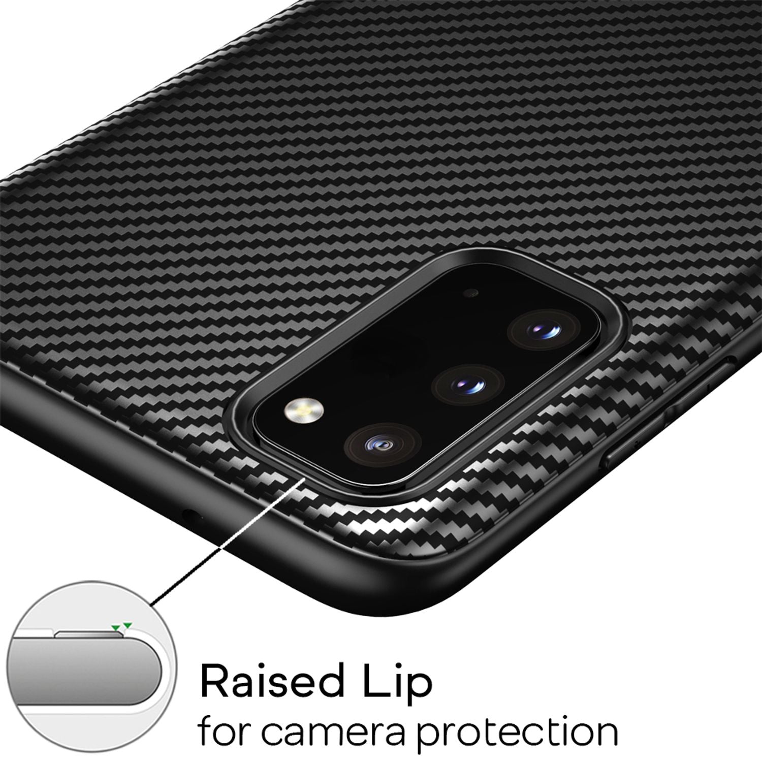 NALIA Carbon Case für Samsung Galaxy S20, Silikon Handy Hülle TPU Schutz Cover Default Title NALIA Protective Hülle