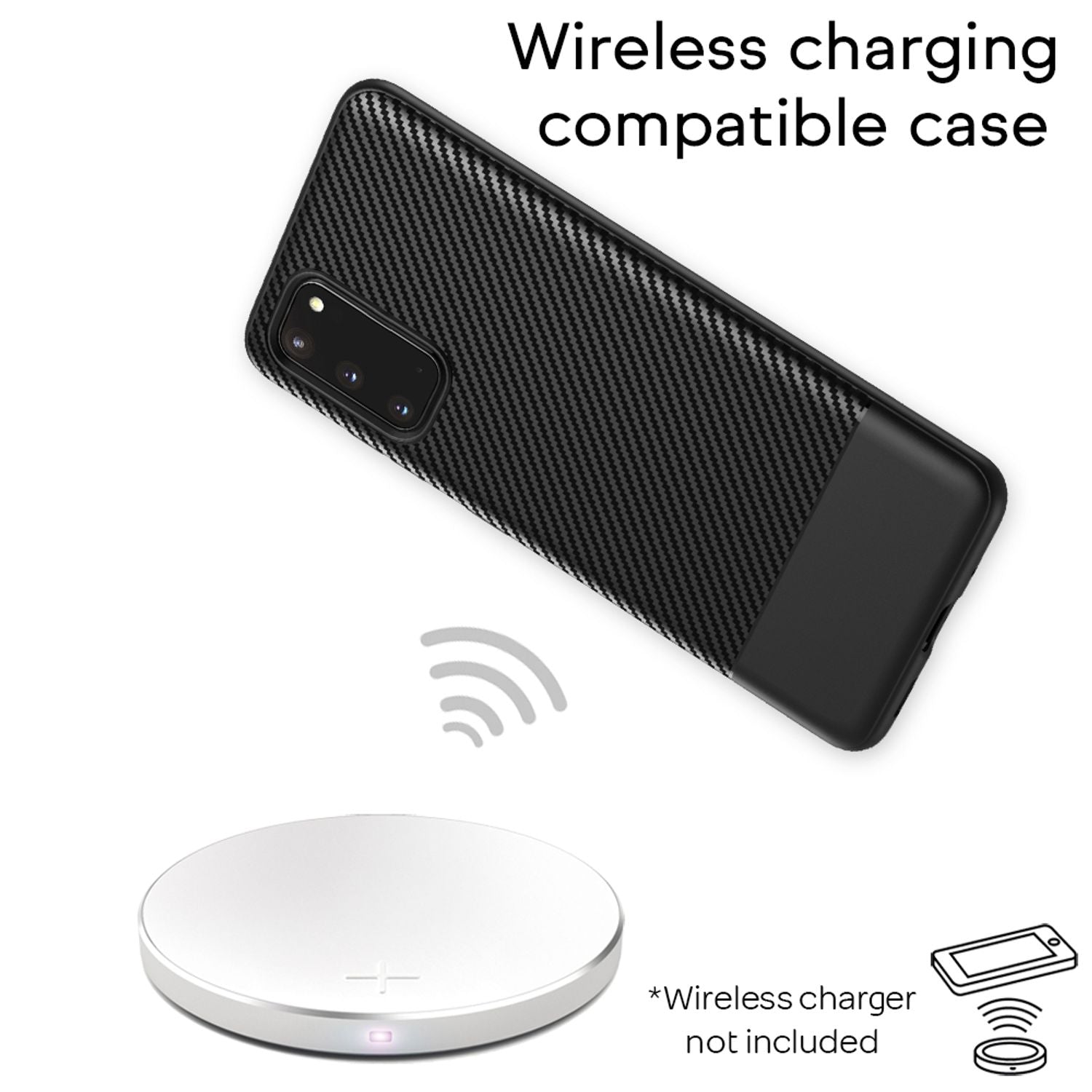 NALIA Carbon Case für Samsung Galaxy S20, Silikon Handy Hülle TPU Schutz Cover Default Title NALIA Protective Hülle