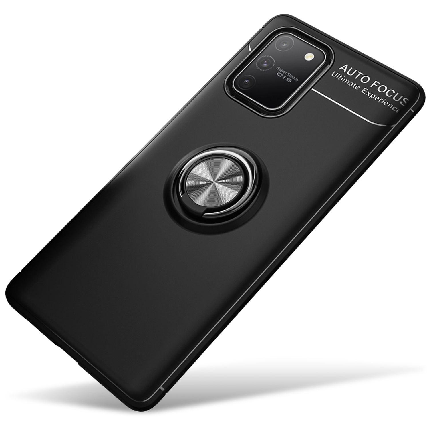 NALIA 360° Ring Handy Hülle für Samsung Galaxy S10 Lite, Silikon Cover Case Etui Rose Gold NALIA Protective Hülle