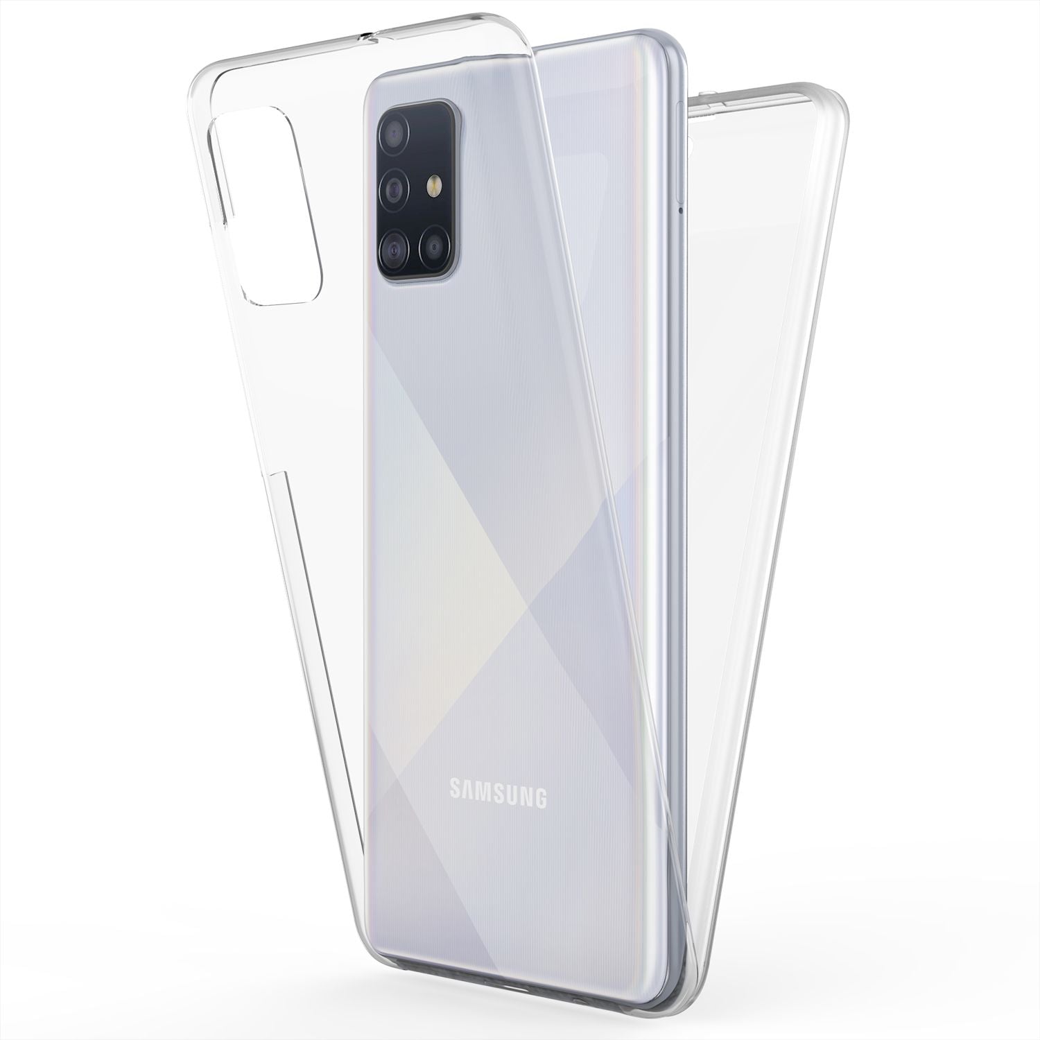 NALIA 360 Grad Handy Hülle für Samsung Galaxy A51, Full Cover Case Rundum Bumper Default Title NALIA Transparente Hülle