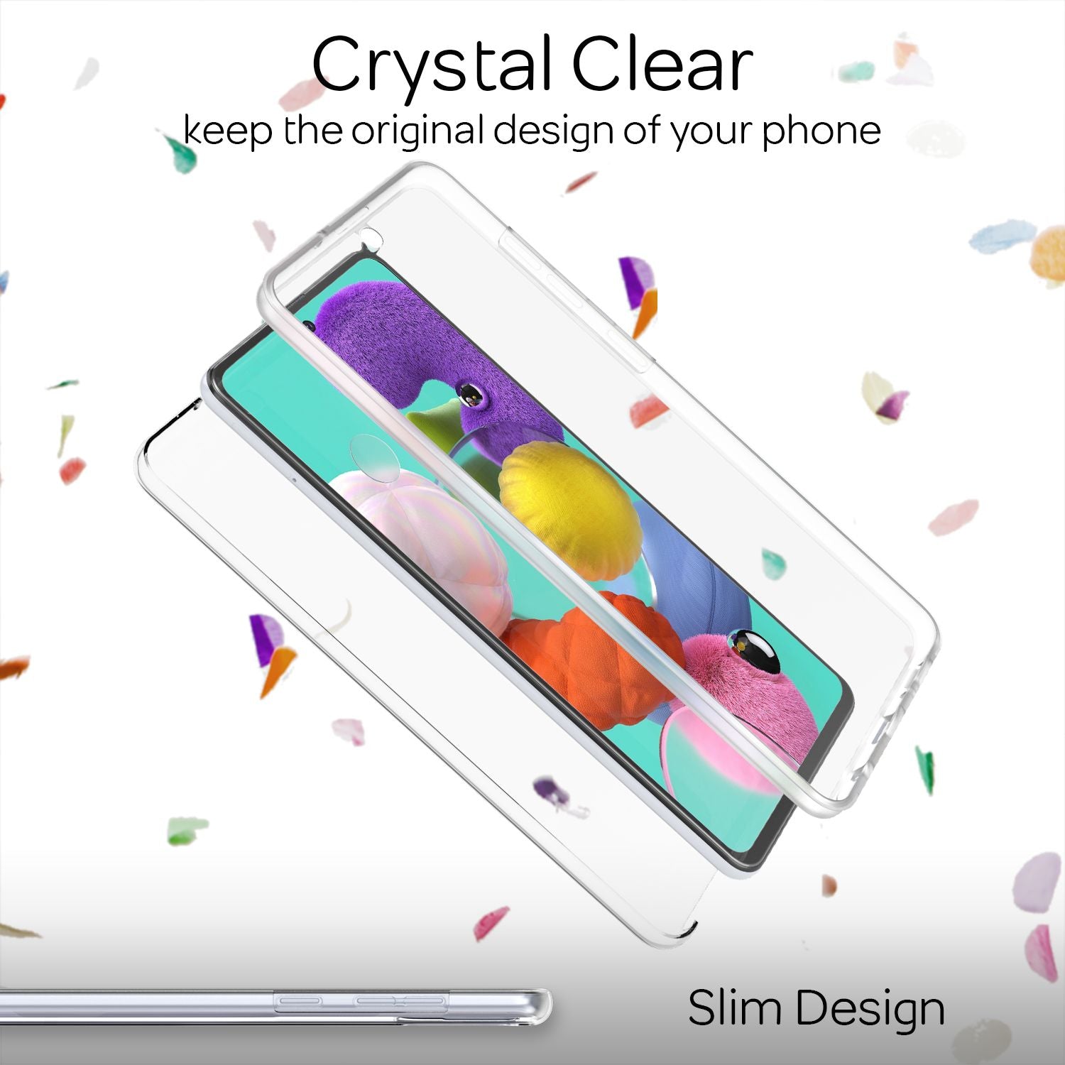 NALIA 360 Grad Handy Hülle für Samsung Galaxy A51, Full Cover Case Rundum Bumper Default Title NALIA Transparente Hülle