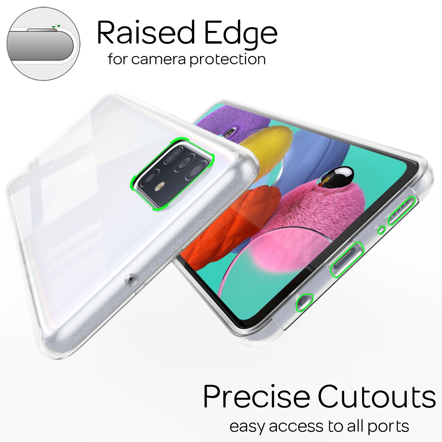 NALIA 360 Grad Handy Hülle für Samsung Galaxy A51, Full Cover Case Rundum Bumper Default Title NALIA Transparente Hülle