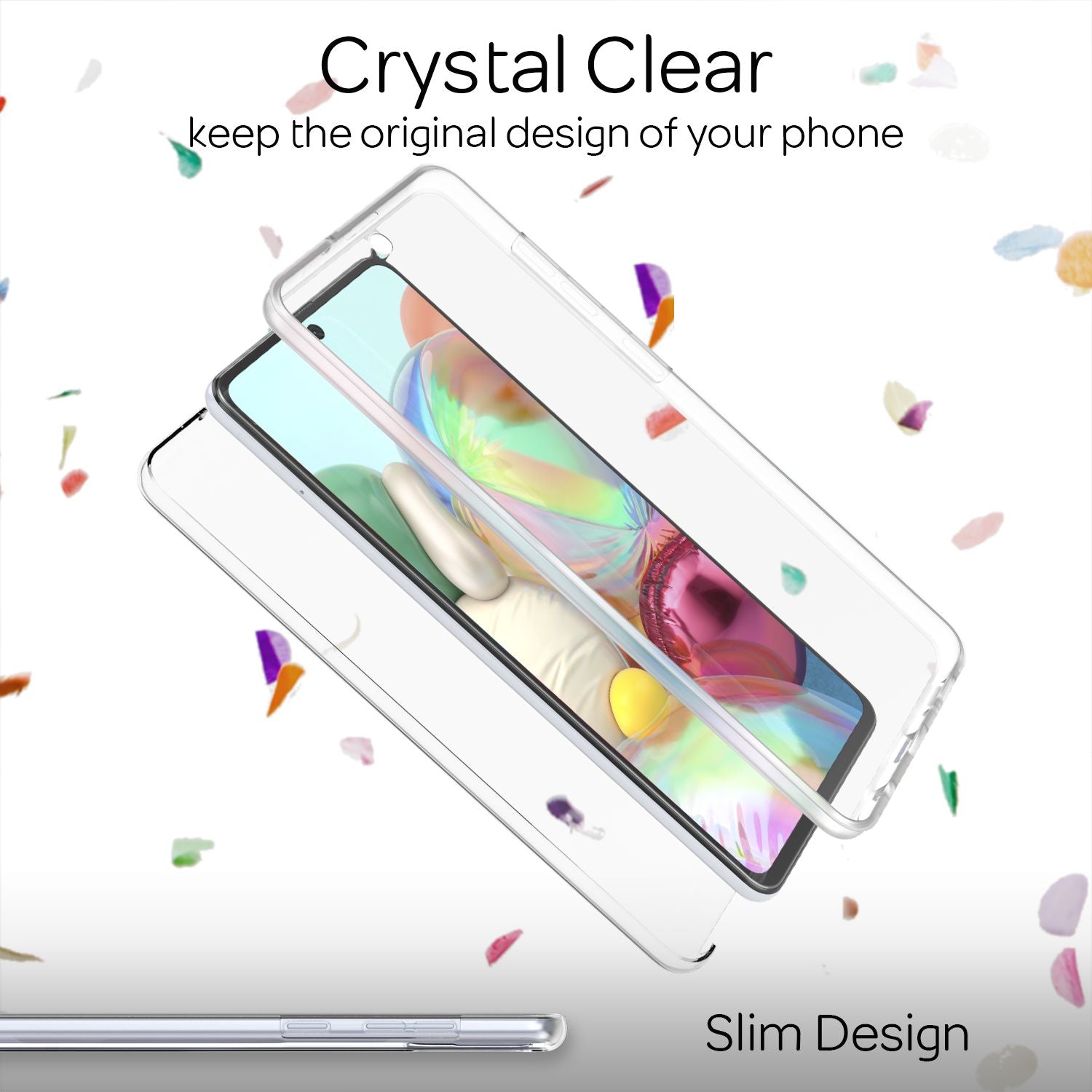 NALIA 360 Grad Handy Hülle für Samsung Galaxy A71, Full Cover Rundum Bumper Case Default Title NALIA Transparente Hülle