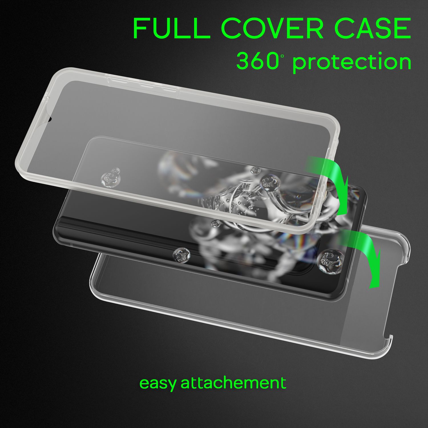NALIA 360 Grad Handy Hülle für Samsung Galaxy S20 Plus, Full Cover Case Bumper Default Title NALIA Transparente Hülle