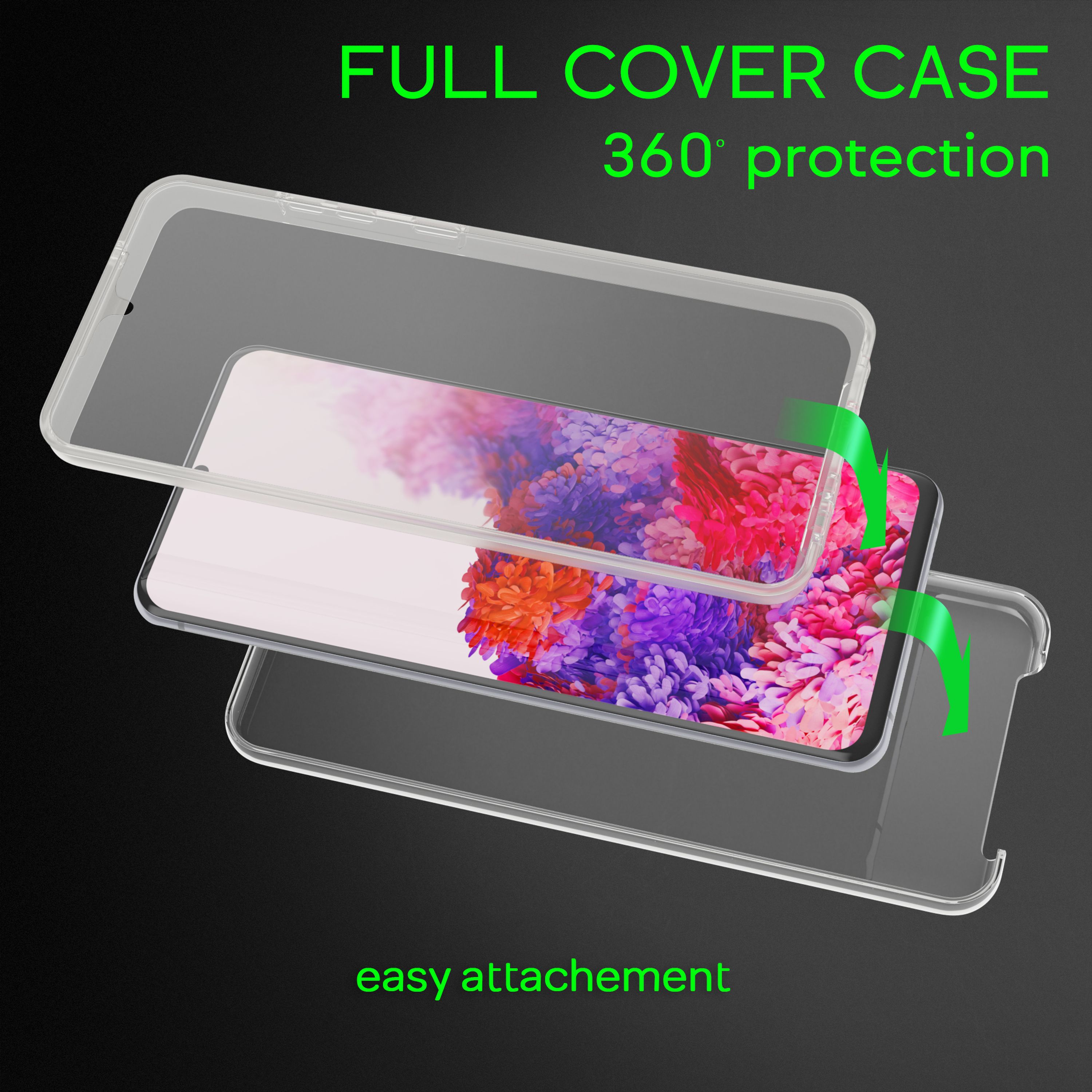 NALIA 360 Grad Handy Hülle für Samsung Galaxy S20 Ultra, Full Cover Case Bumper Default Title NALIA Transparente Hülle