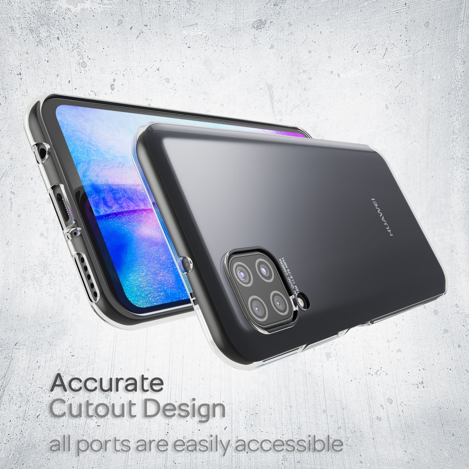 NALIA Handy Hülle für Huawei P40 Lite, Slim Case Schutz Cover Tasche Bumper Etui