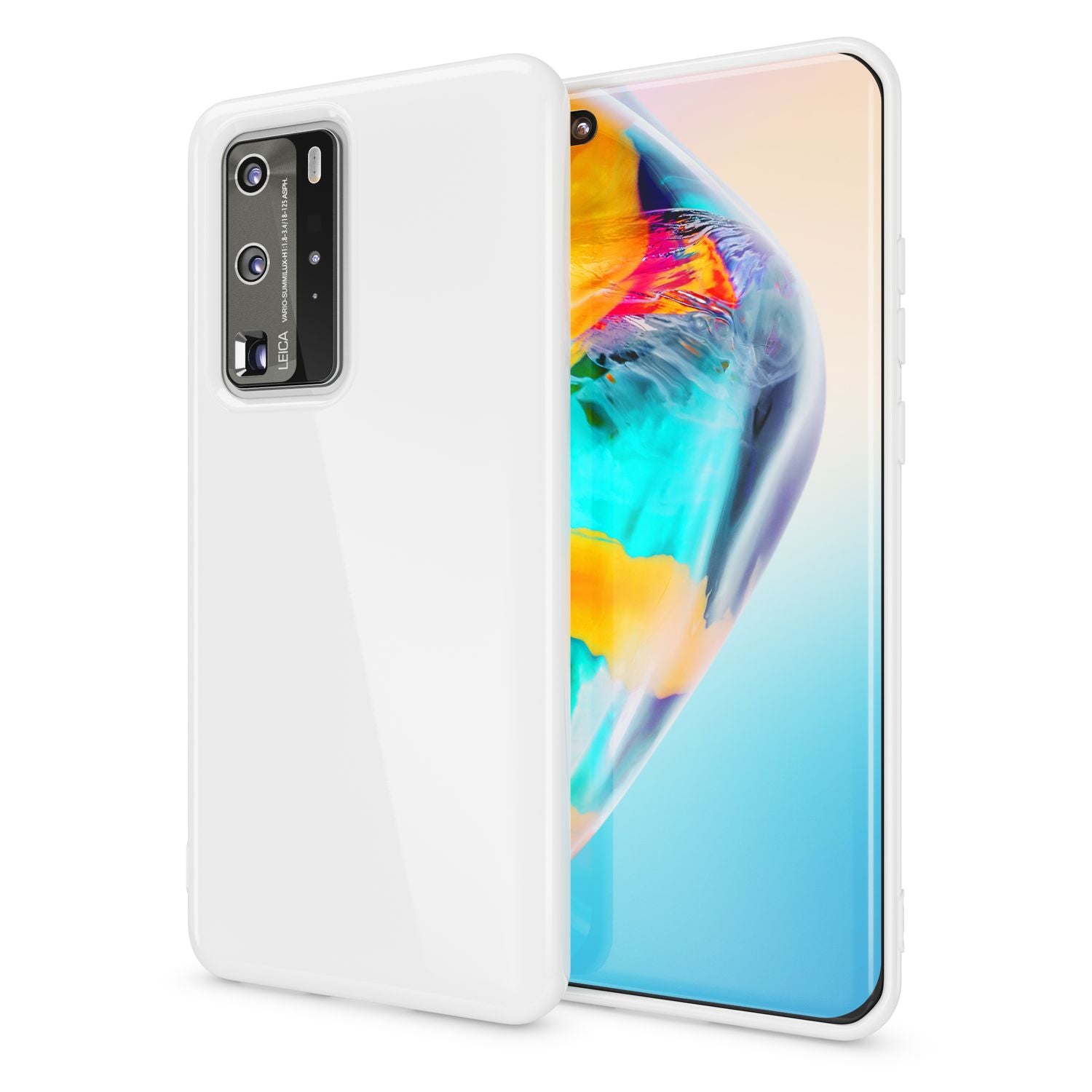 NALIA Handy Hülle für Huawei P40 Pro, Slim Case Silikon Schutzhülle Cover Bumper Schwarz NALIA