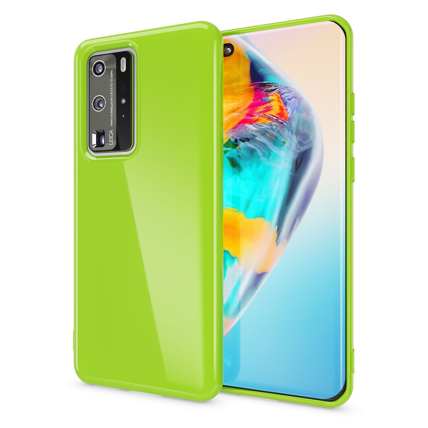NALIA Handy Hülle für Huawei P40 Pro, Slim Case Silikon Schutzhülle Cover Bumper Blau NALIA