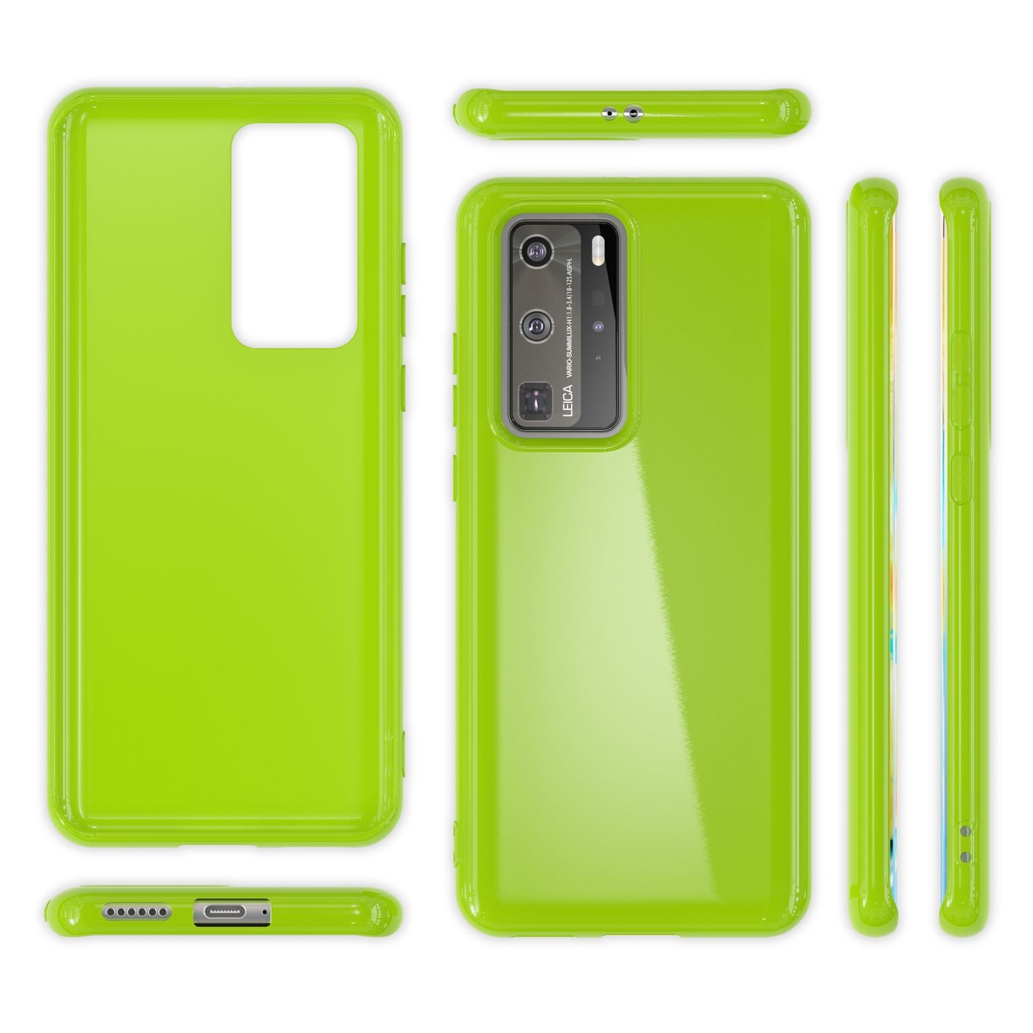 NALIA Handy Hülle für Huawei P40 Pro, Slim Case Silikon Schutzhülle Cover Bumper Blau NALIA