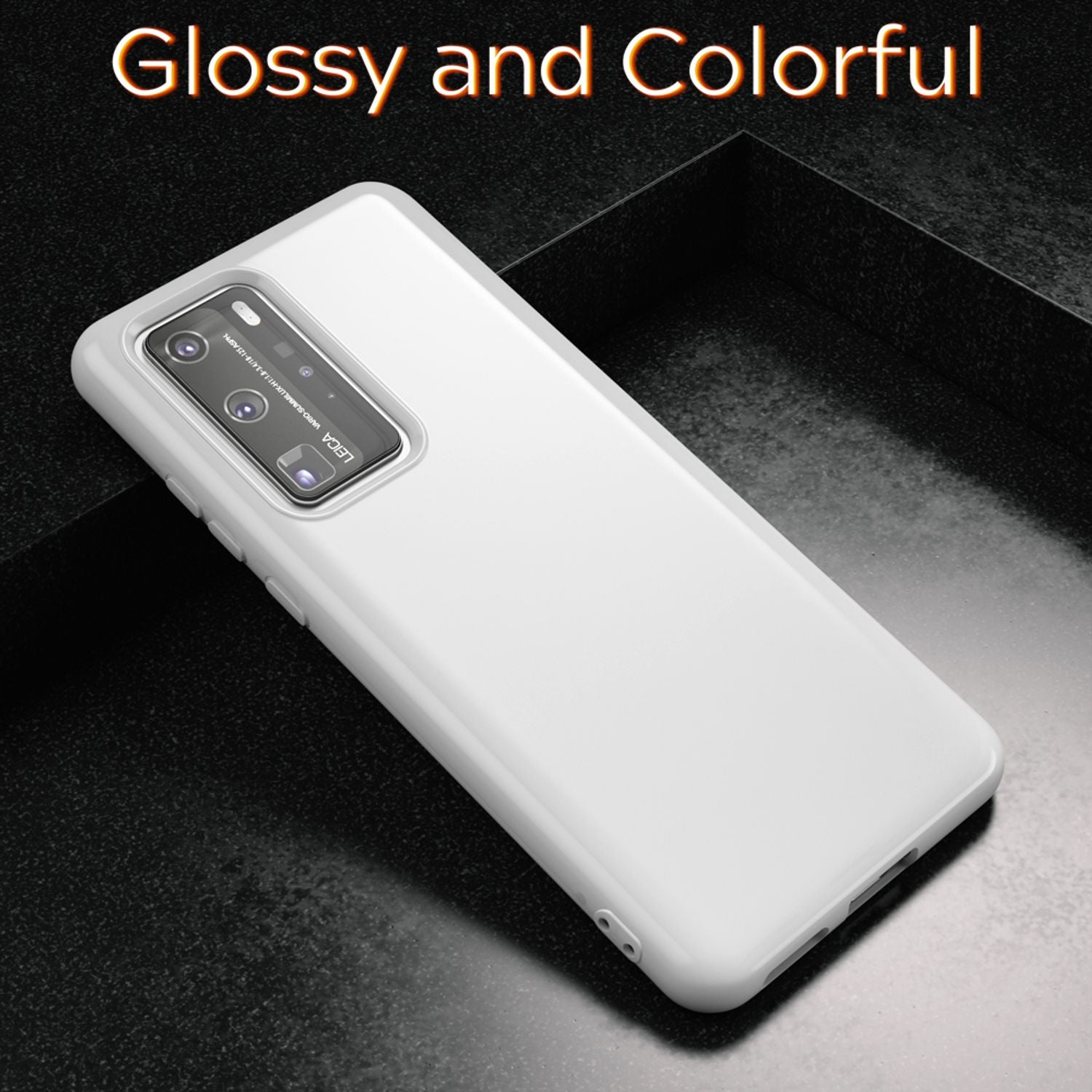 NALIA Handy Hülle für Huawei P40 Pro, Slim Case Silikon Schutzhülle Cover Bumper Schwarz NALIA