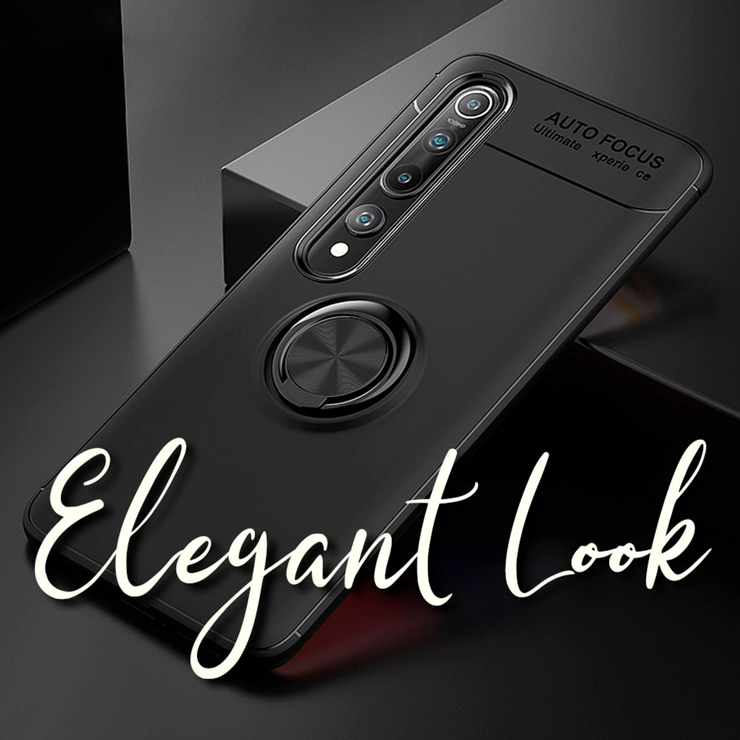 NALIA Ring Hülle für Xiaomi Mi 10 / Mi 10 Pro, Handy Case Schutz Cover Bumper Default Title NALIA Protective Hülle