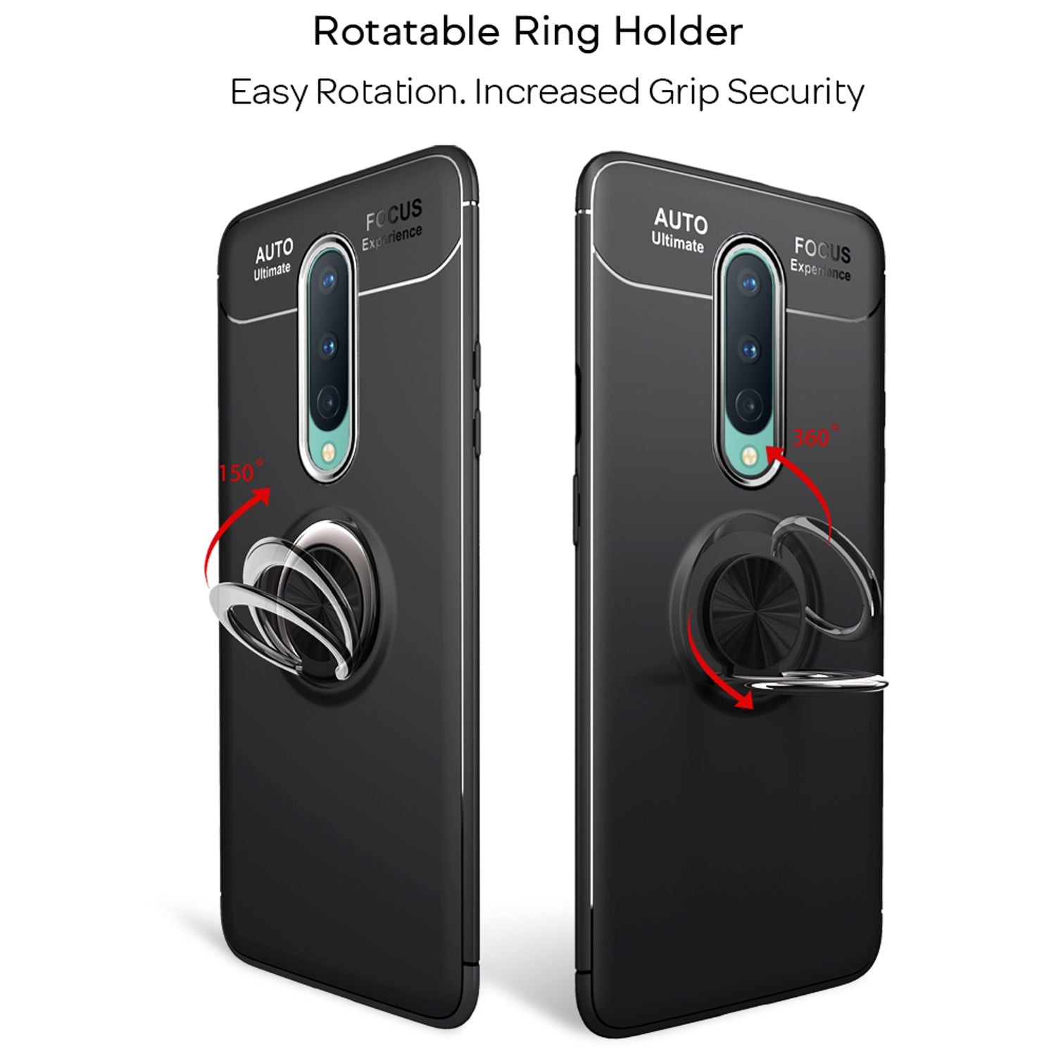 NALIA Ring Hülle für OnePlus 8, Handy Case Schutz Cover Bumper für KFZ-Halterung Default Title NALIA Protective Hülle