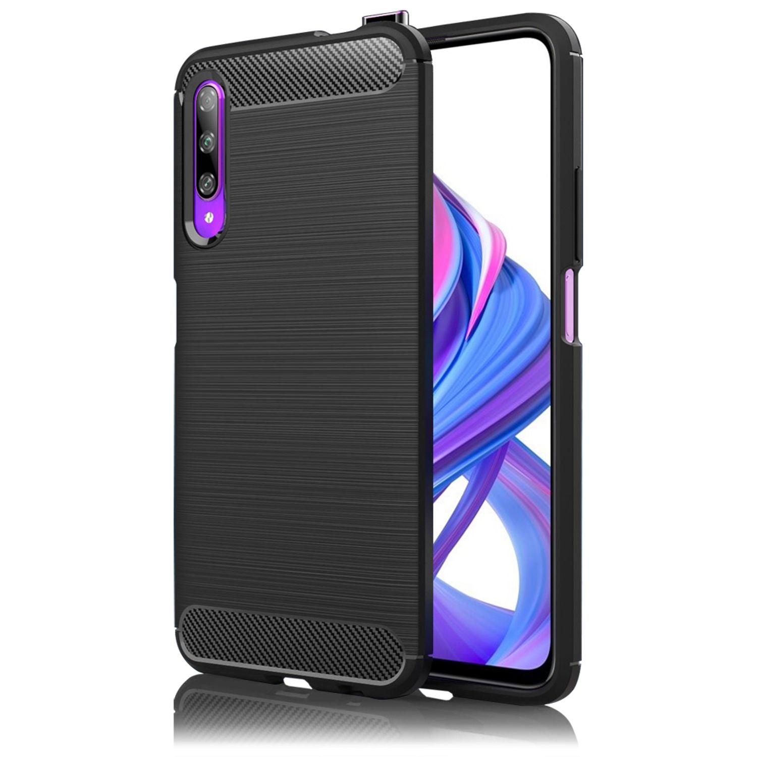 NALIA Handy Hülle für Honor 9X Pro, Carbon Case Silikon Cover Schutz Etui Bumper Default Title NALIA Protective Hülle
