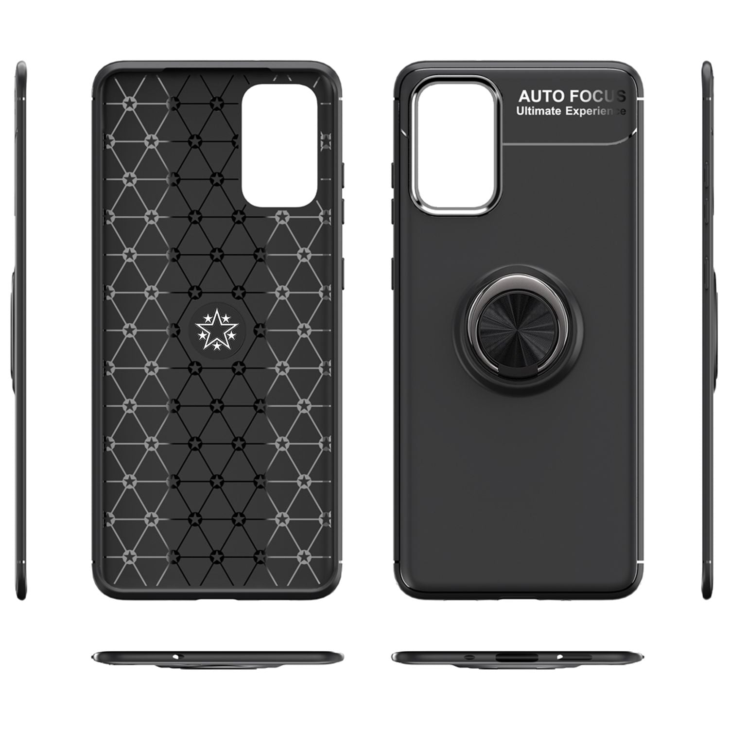 NALIA Ring Handy Hülle für Samsung Galaxy S20, Silikon Cover Case Finger Halter Rose Gold NALIA Protective Hülle