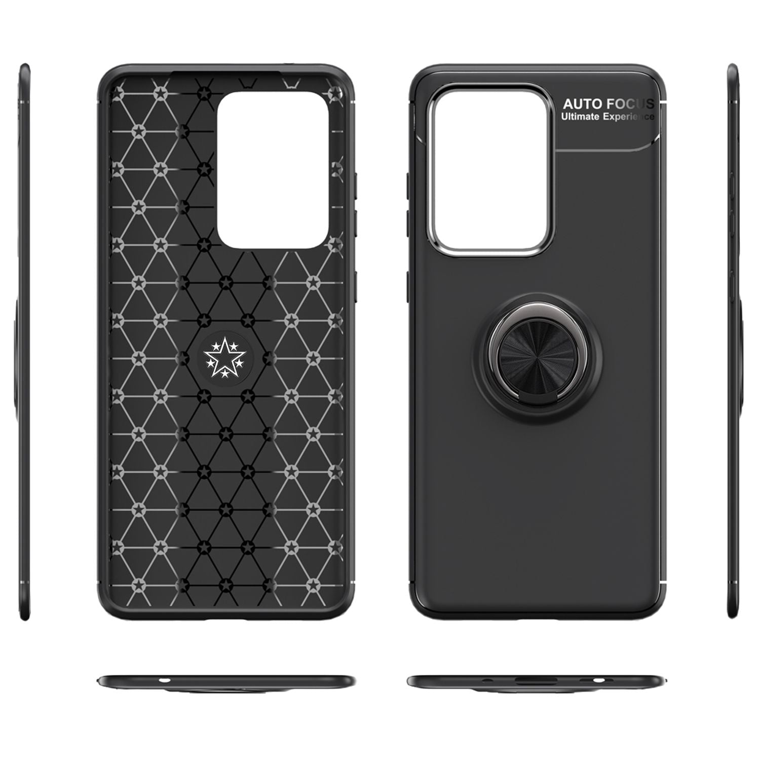 NALIA Ring Handy Hülle für Samsung Galaxy S20 Ultra, Silikon Cover Case Halter