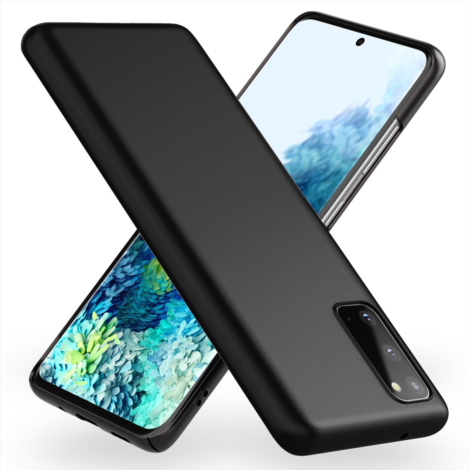 NALIA Hard Case für Samsung Galaxy S20, Dünne Handy Hülle Cover Bumper Tasche Schwarz NALIA SlimFit Hülle