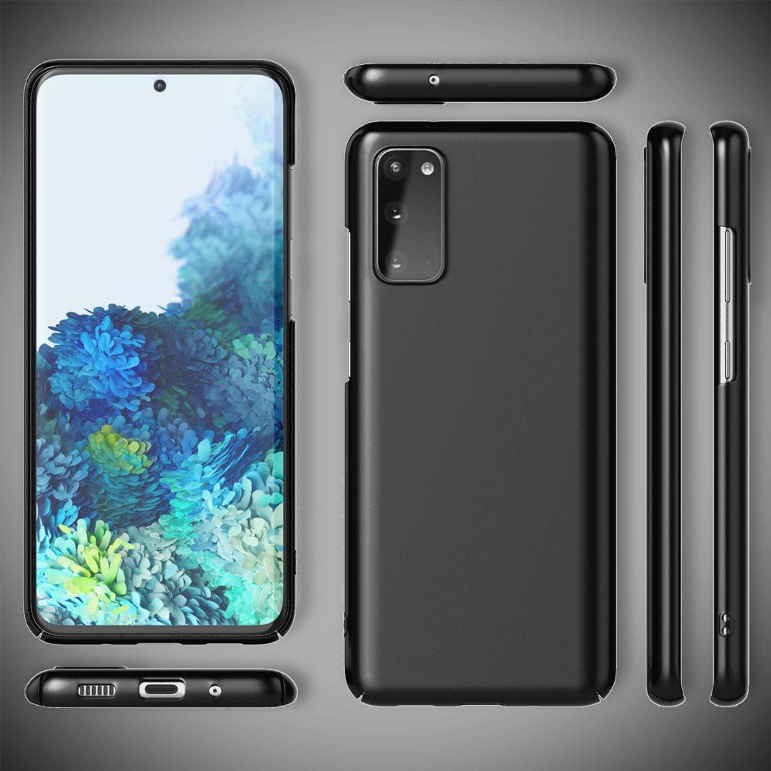 NALIA Hard Case für Samsung Galaxy S20, Dünne Handy Hülle Cover Bumper Tasche Schwarz NALIA SlimFit Hülle
