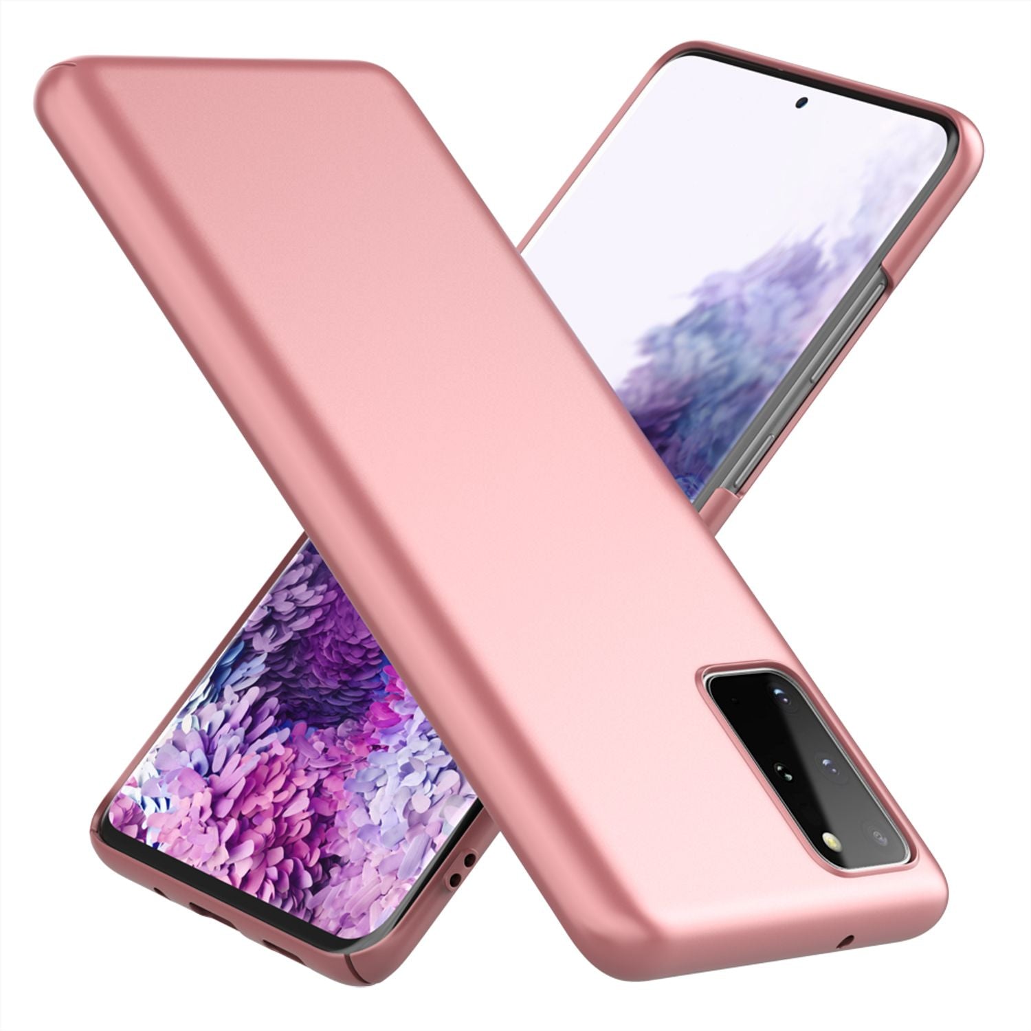 NALIA Hard Case für Samsung Galaxy S20 Plus, Dünne Handy Hülle Cover Bumper Etui Rose Gold NALIA SlimFit Hülle