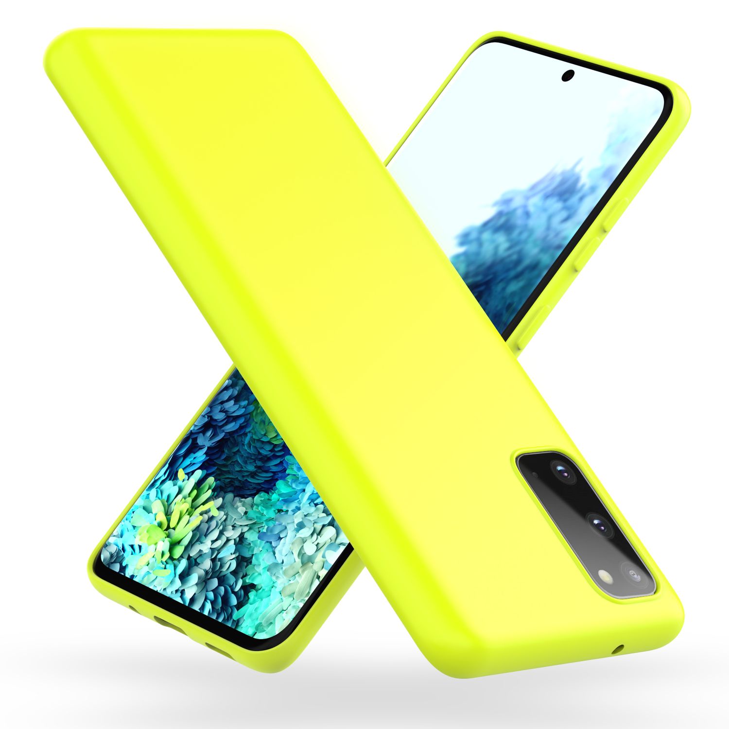 NALIA Neon Handy Hülle für Samsung Galaxy S20, Silikon Case Cover Bumper Etui Gelb NALIA Protective Hülle