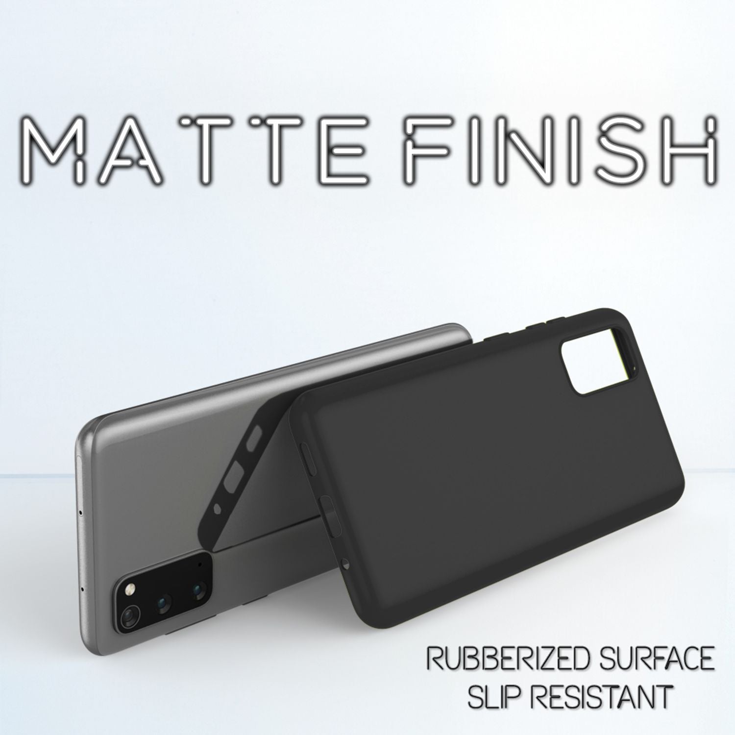 NALIA Neon Handy Hülle für Samsung Galaxy S20, Silikon Case Cover Bumper Etui Schwarz NALIA Protective Hülle