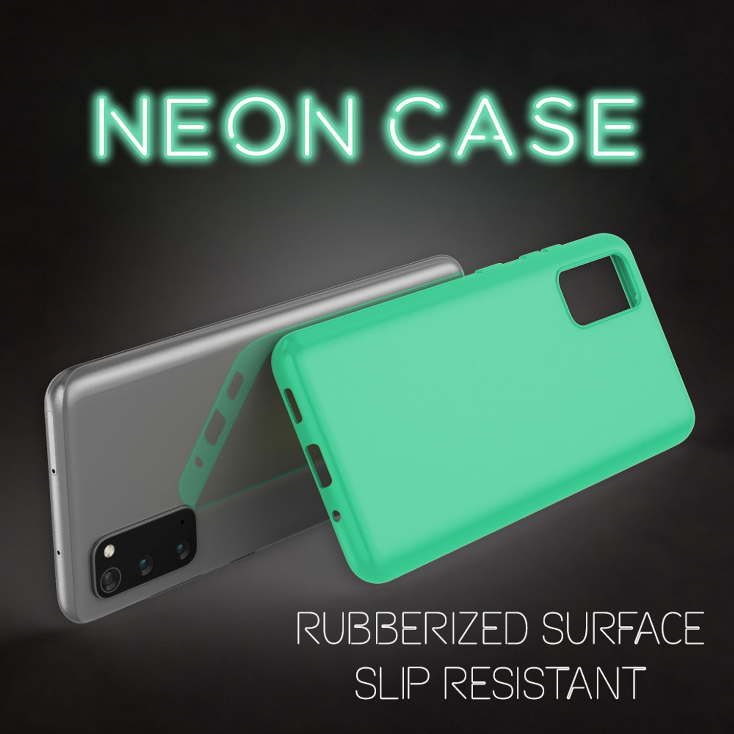 NALIA Neon Handy Hülle für Samsung Galaxy S20, Silikon Case Cover Bumper Etui Grün NALIA Protective Hülle