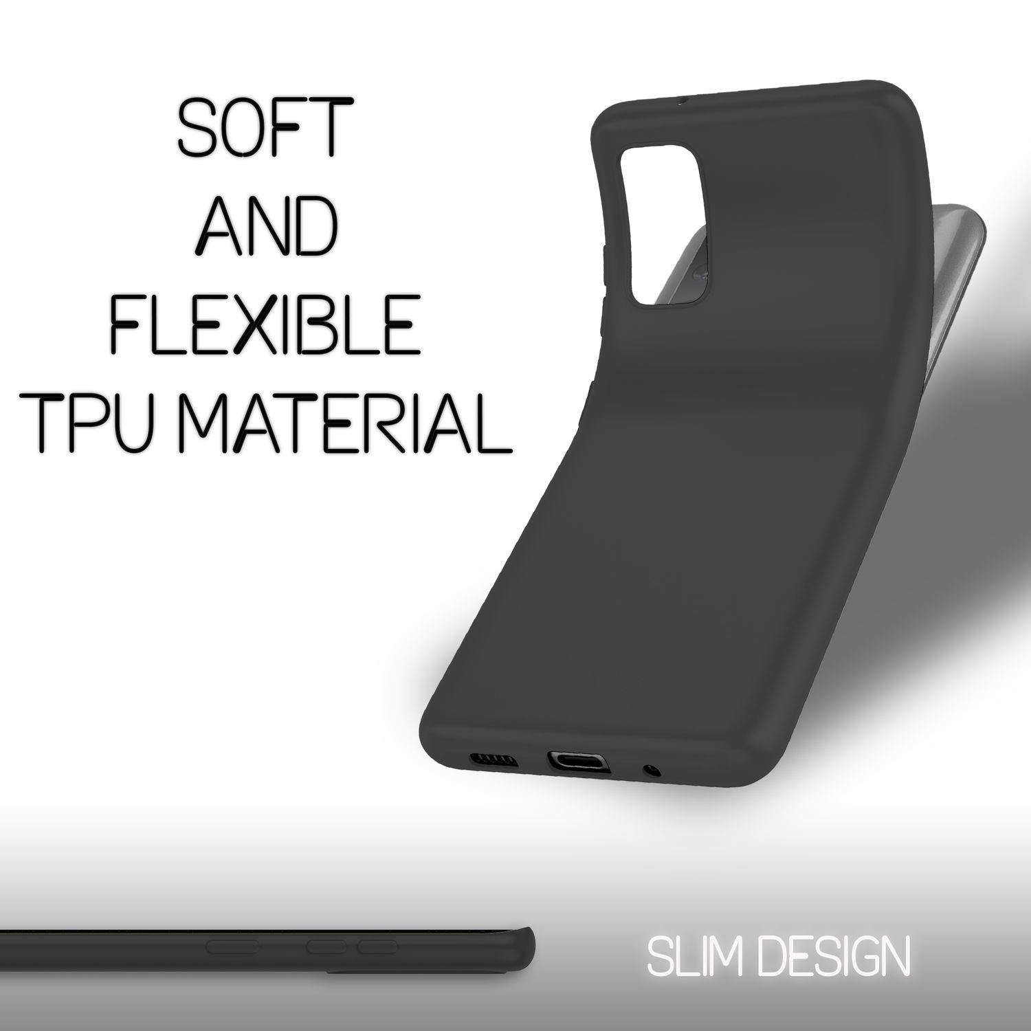 NALIA Neon Handy Hülle für Samsung Galaxy S20, Silikon Case Cover Bumper Etui Schwarz NALIA Protective Hülle