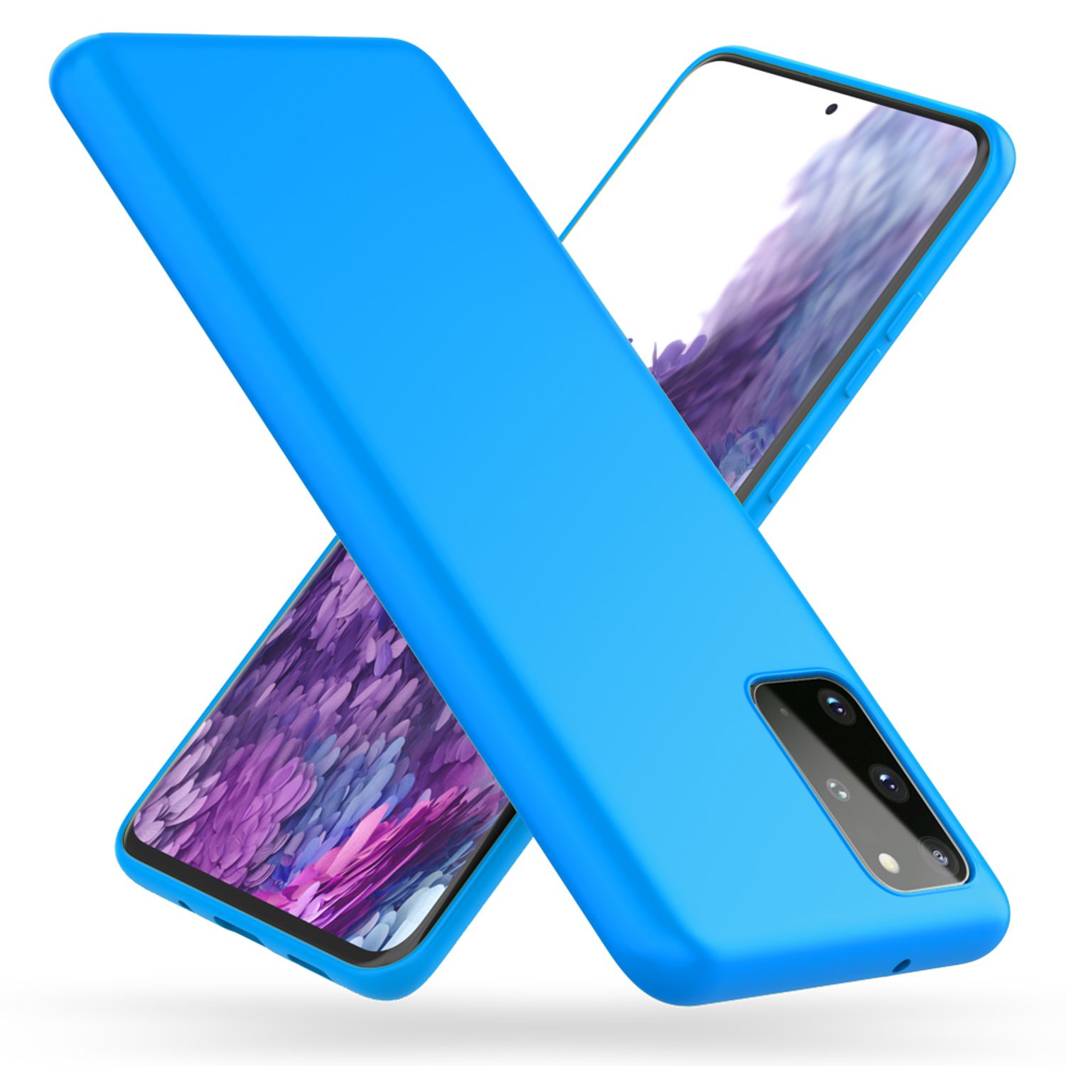 NALIA Neon Handy Hülle für Samsung Galaxy S20 Plus, Silikon Case Phone Cover Blau NALIA Protective Hülle