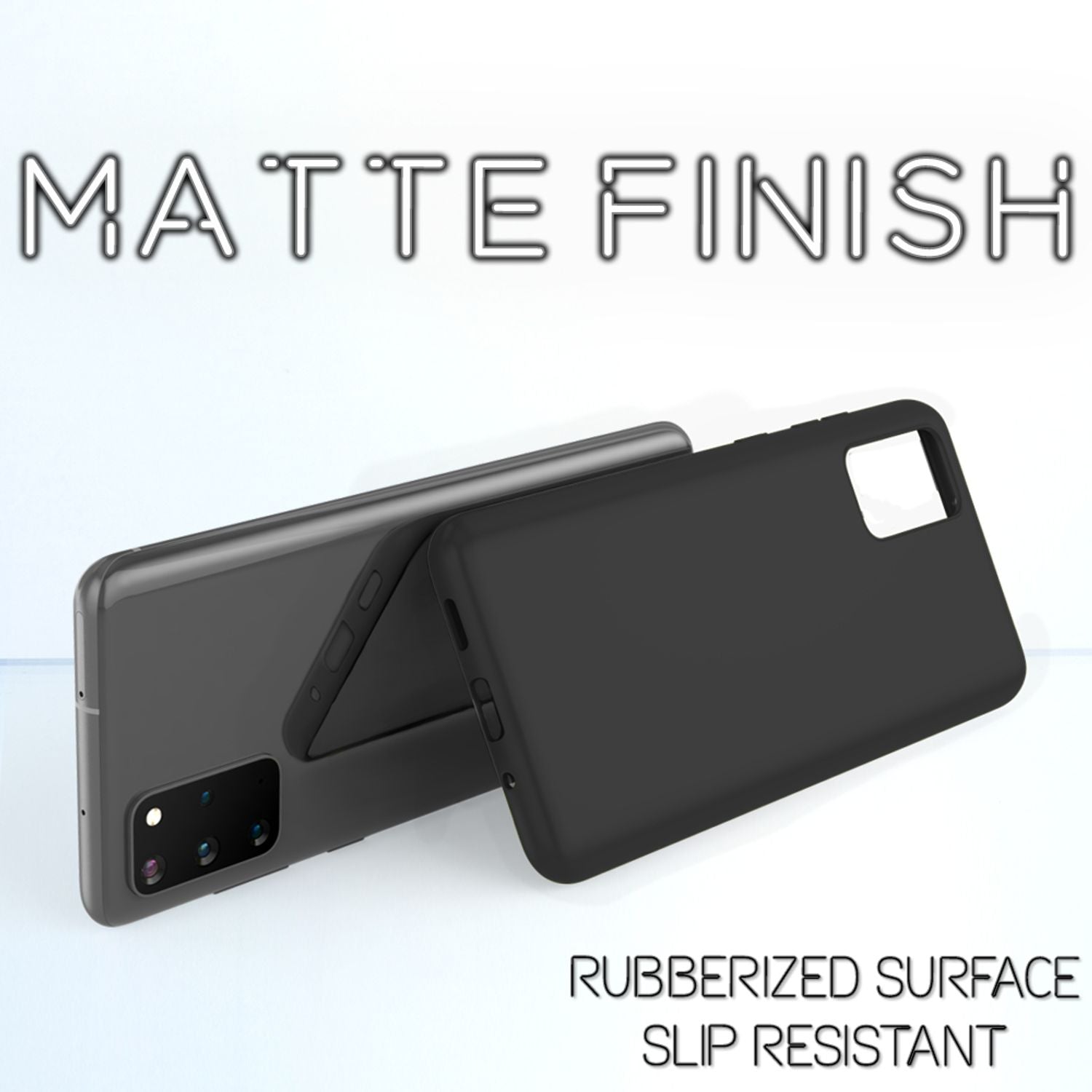 NALIA Neon Handy Hülle für Samsung Galaxy S20 Plus, Silikon Case Phone Cover Schwarz NALIA Protective Hülle