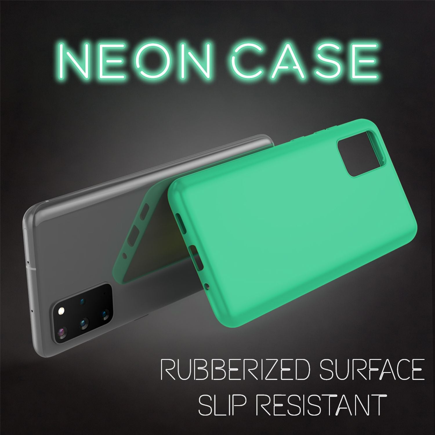 NALIA Neon Handy Hülle für Samsung Galaxy S20 Plus, Silikon Case Phone Cover Grün NALIA Protective Hülle