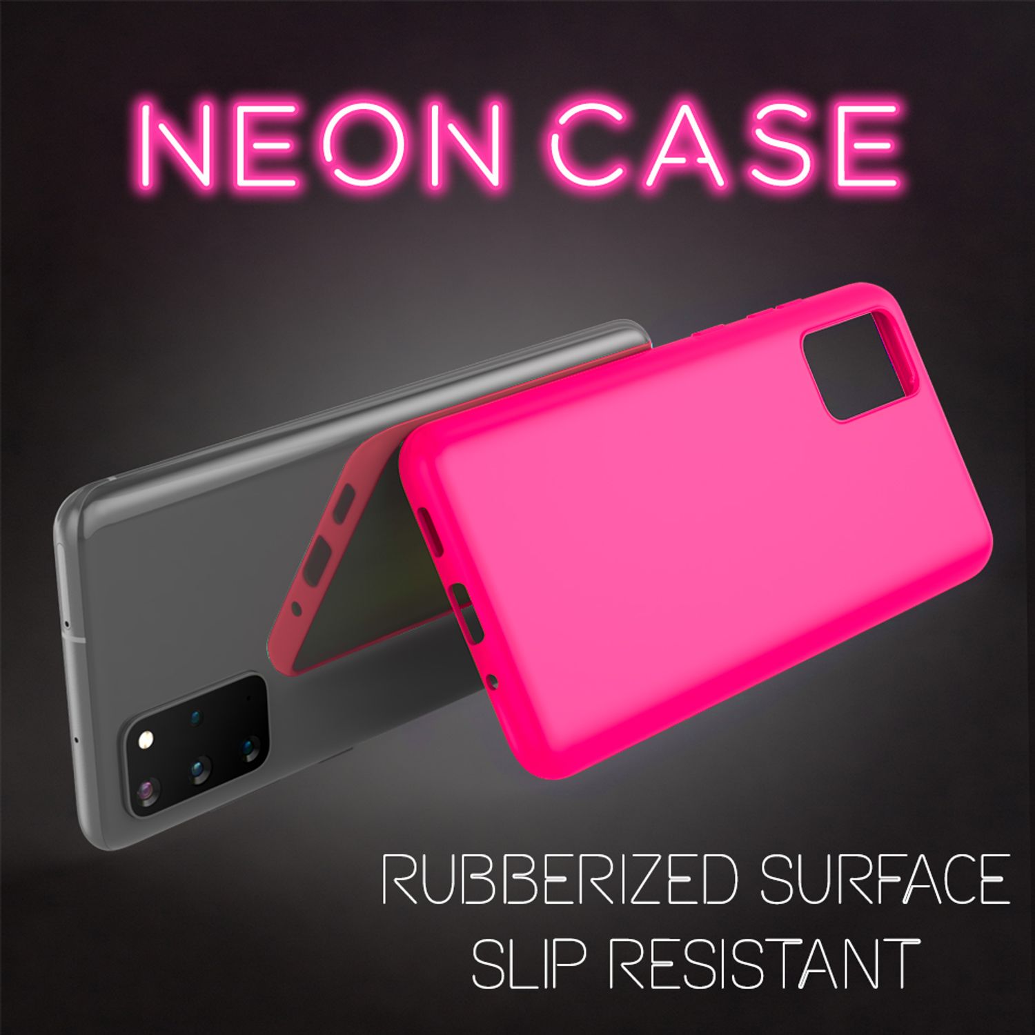 NALIA Neon Handy Hülle für Samsung Galaxy S20 Plus, Silikon Case Phone Cover Pink NALIA Protective Hülle