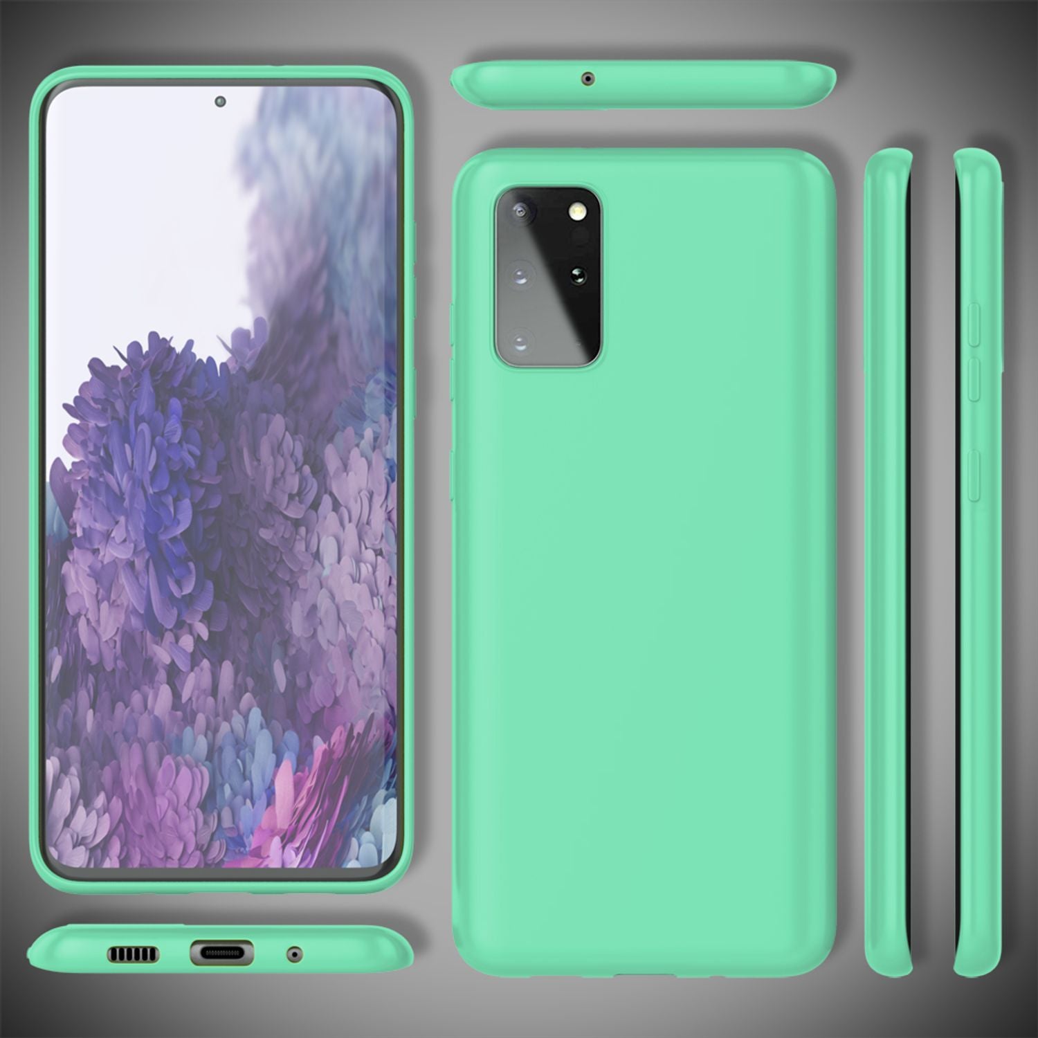 NALIA Neon Handy Hülle für Samsung Galaxy S20 Plus, Silikon Case Phone Cover Grün NALIA Protective Hülle