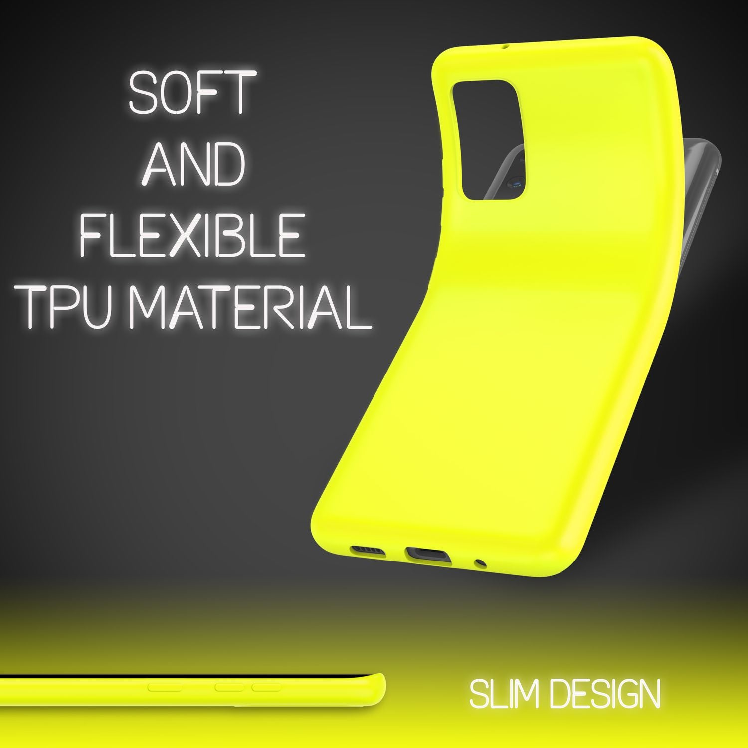 NALIA Neon Handy Hülle für Samsung Galaxy S20 Plus, Silikon Case Phone Cover Gelb NALIA Protective Hülle