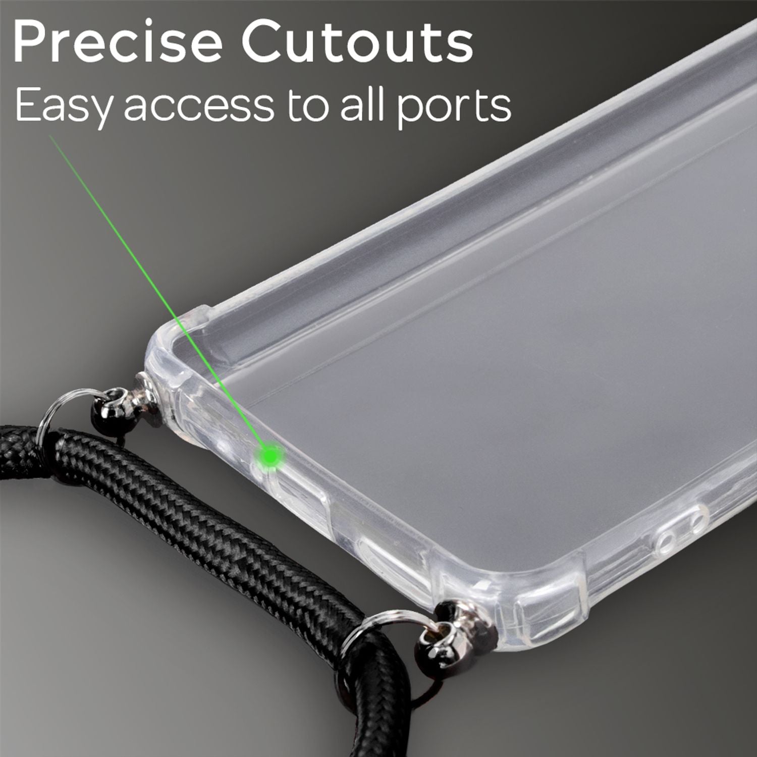 NALIA Handykette mit Hülle Huawei P40 Case Crossbody verstellbar Schwarz NALIA Transparente Hülle